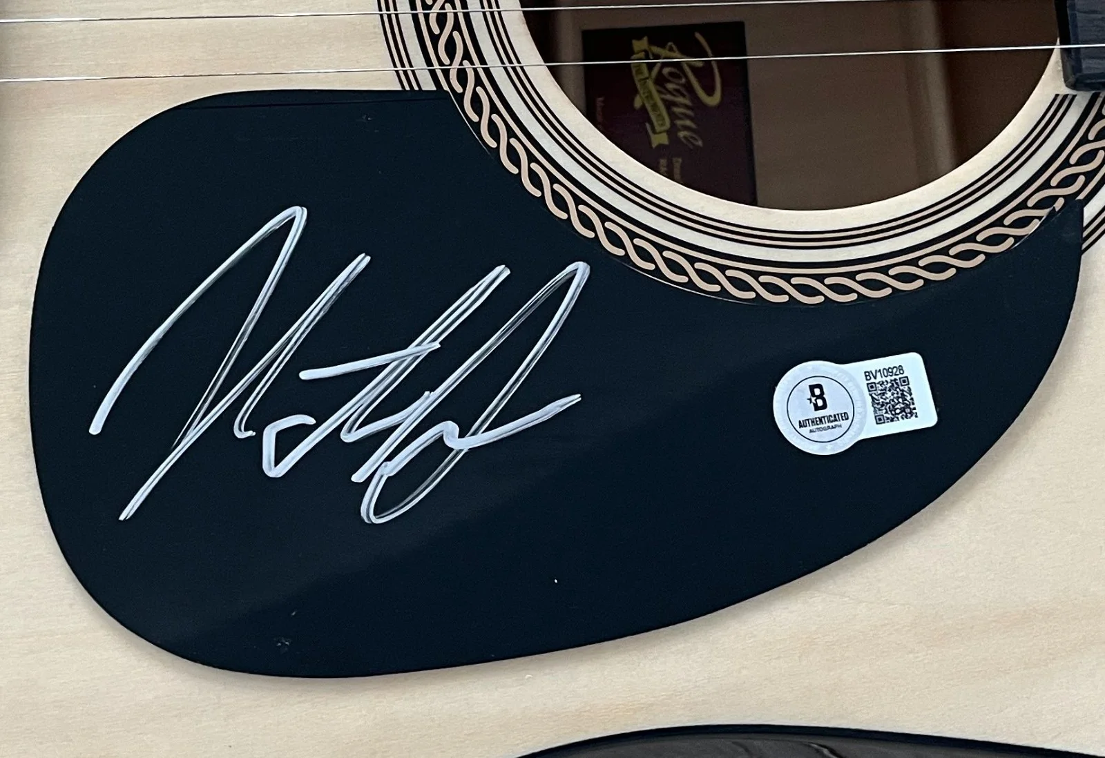 NATE SMITH SIGNED AUTOGRAPH 41" ACOUSTIC GUITAR w/EXACT PROOF & BECKETT BAS COA, изображение 3