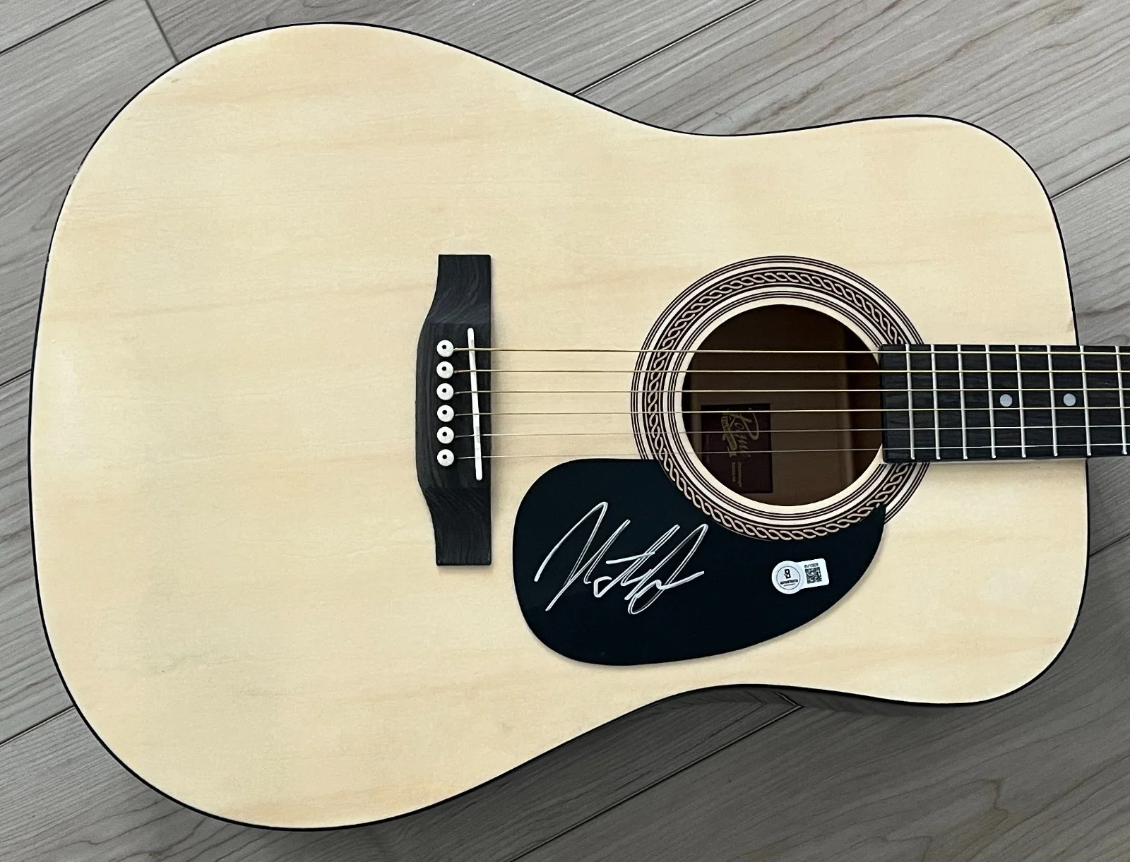 NATE SMITH SIGNED AUTOGRAPH 41" ACOUSTIC GUITAR w/EXACT PROOF & BECKETT BAS COA, изображение 5