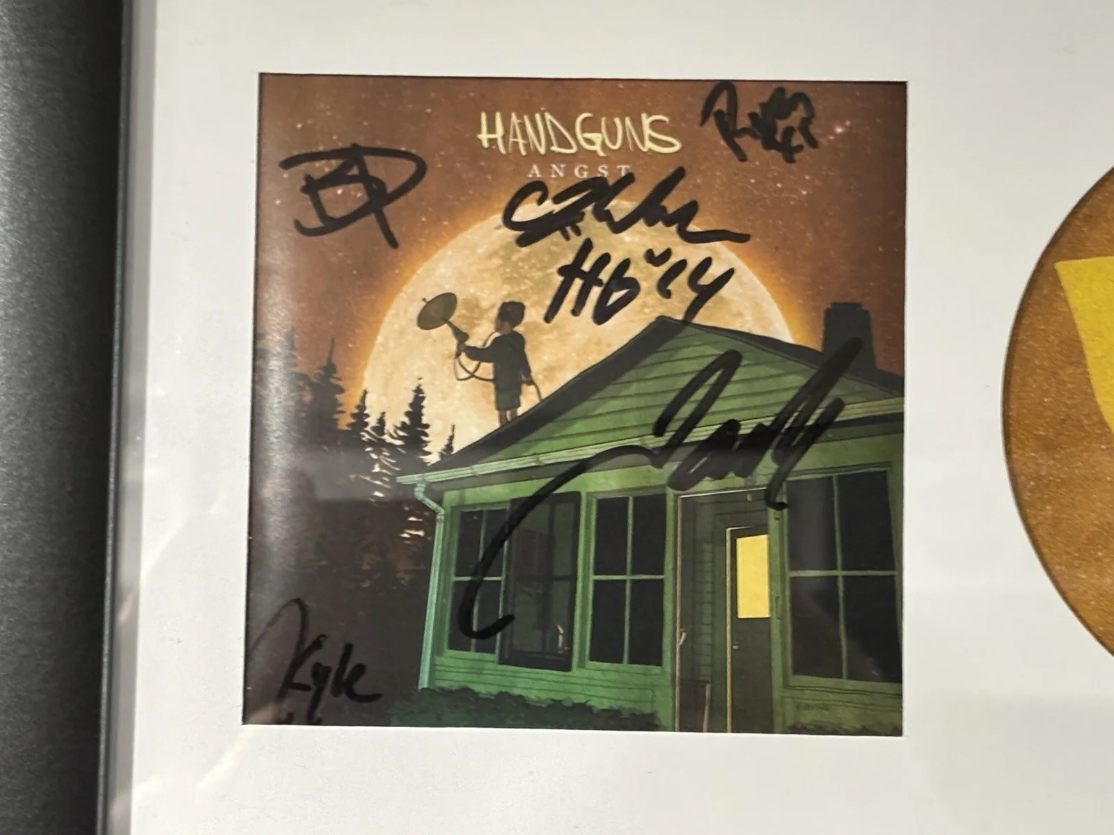 SIGNED Handguns band Angst CD and booklet framed, image 2