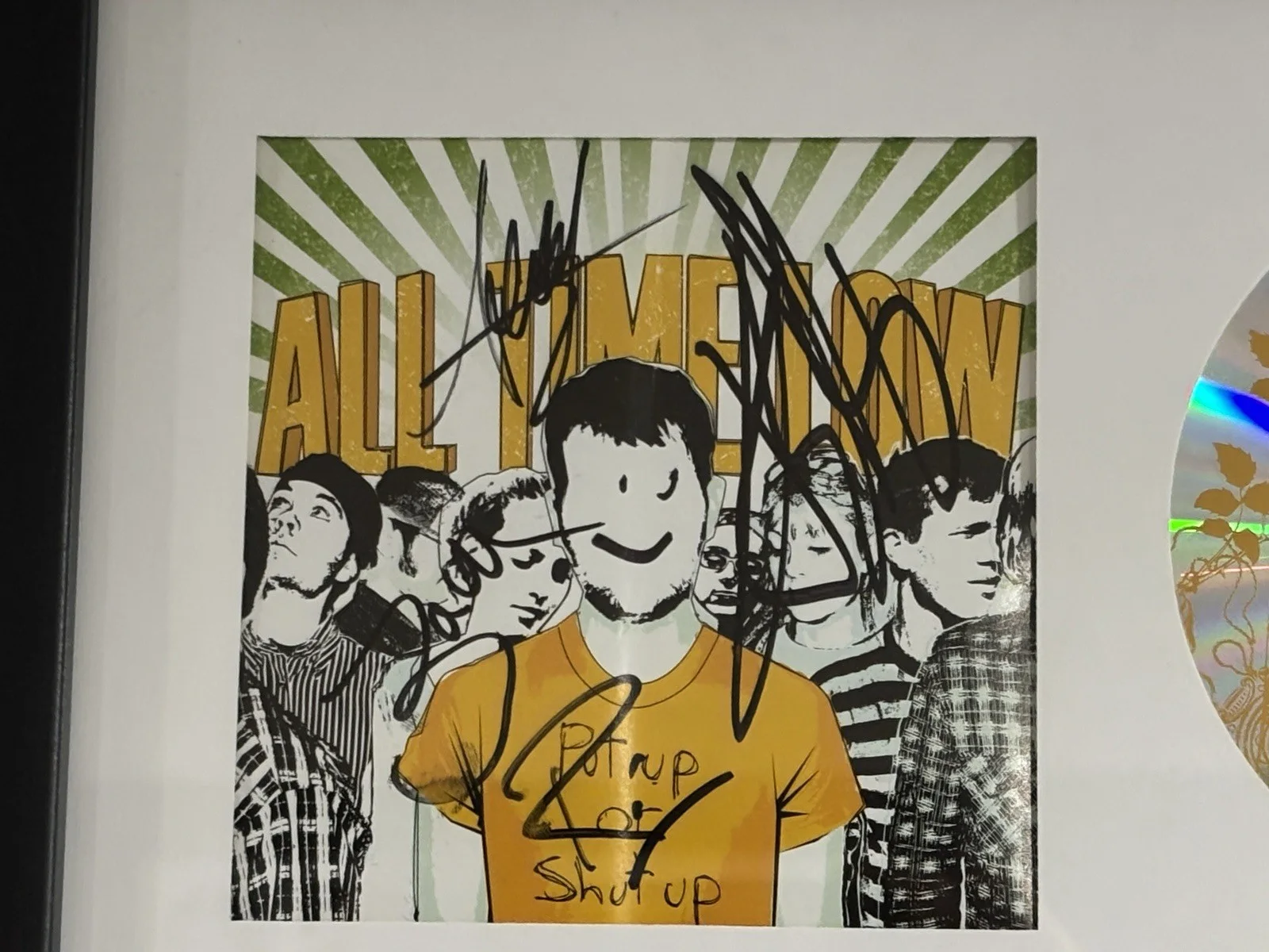 SIGNED All Time Low Put Up Or Shut Up CD and booklet framed, image 2