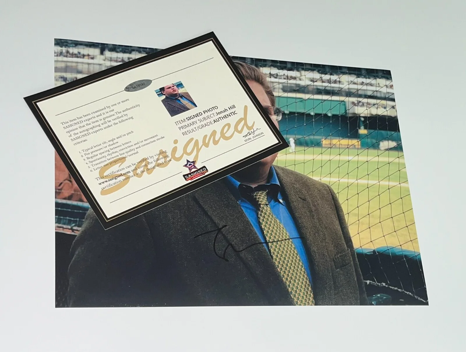 Jonah Hill Signed 11x14 Photo (Moneyball) COA, изображение 2