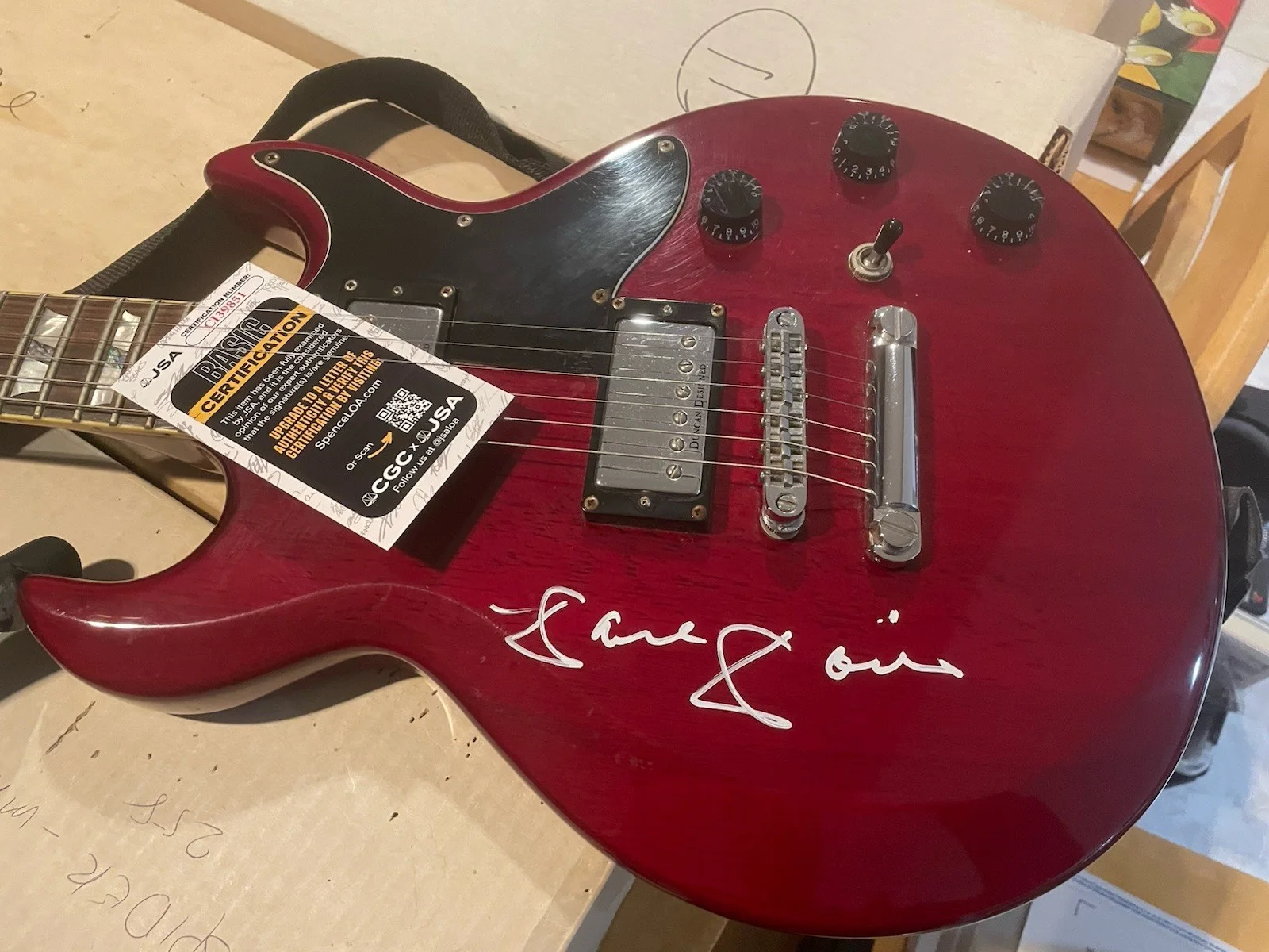 Dave Davies The Kinks Signed Guitar JSA Certified Autograph, image 2