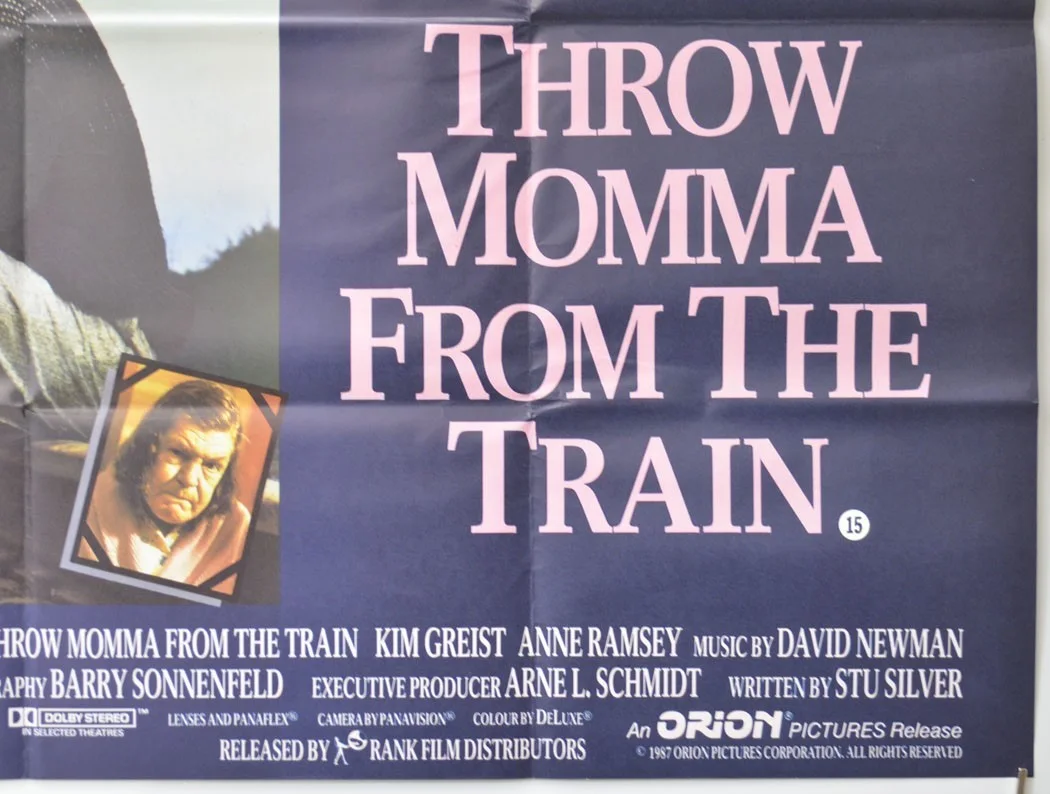 THROW MOMMA FROM THE TRAIN (1988) Original Quad Movie Poster - Danny De Vito, image 5