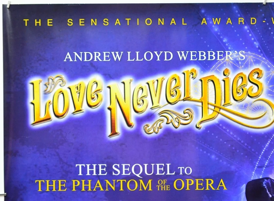 ANDREW LLOYD WEBBER'S LOVE NEVER DIES (2025rr) Original Cinema Quad Movie Poster, изображение 2