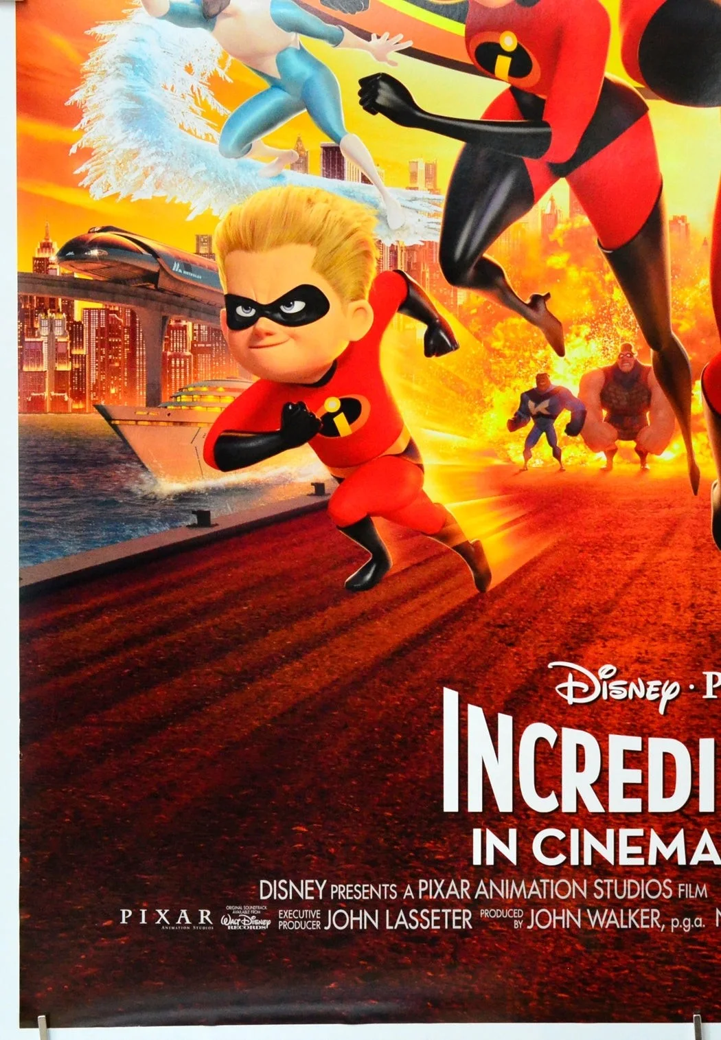 THE INCREDIBLES 2 (2018) Original Cinema One Sheet Film Poster - Disney Pixar, изображение 4
