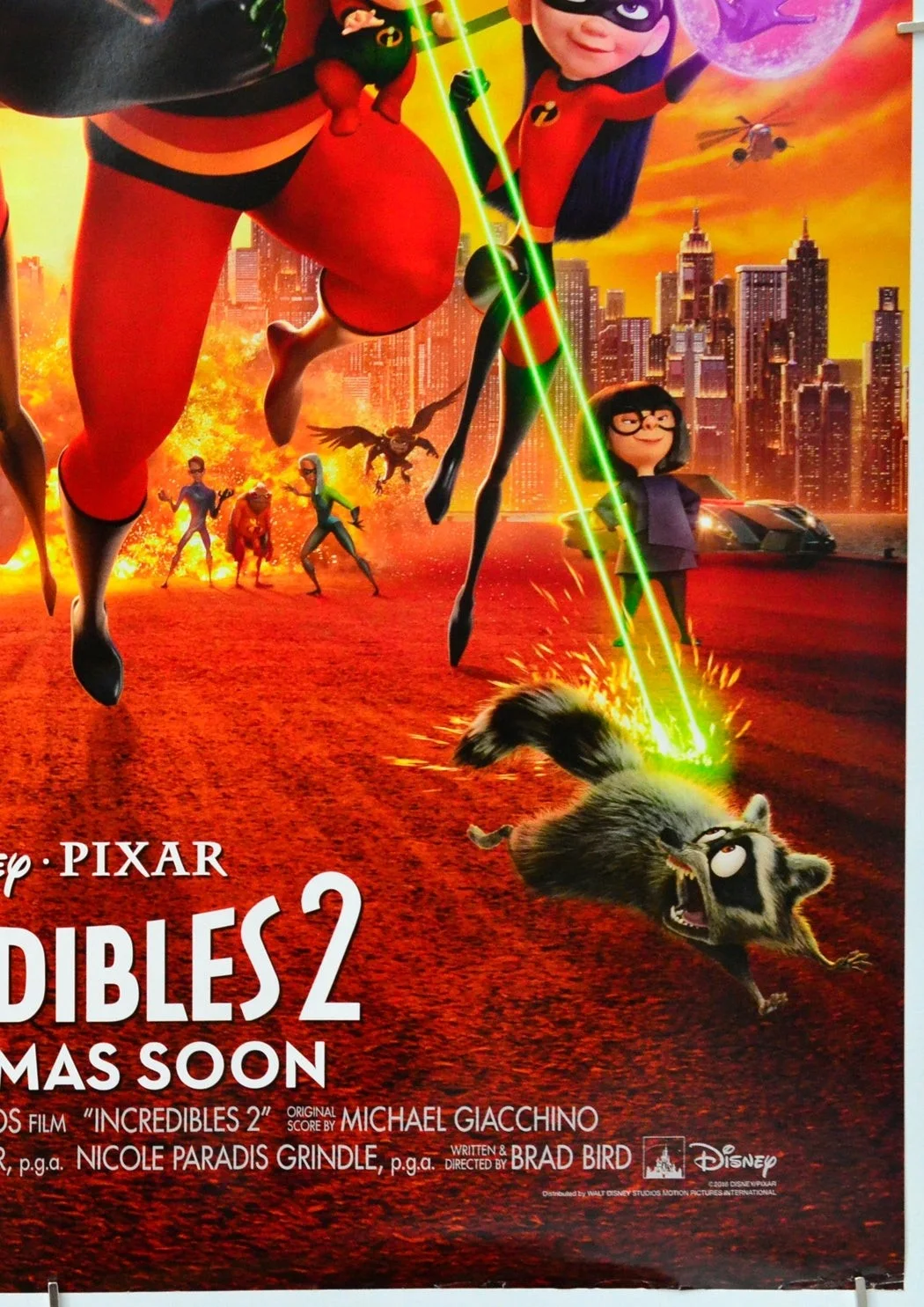 THE INCREDIBLES 2 (2018) Original Cinema One Sheet Film Poster - Disney Pixar, изображение 5
