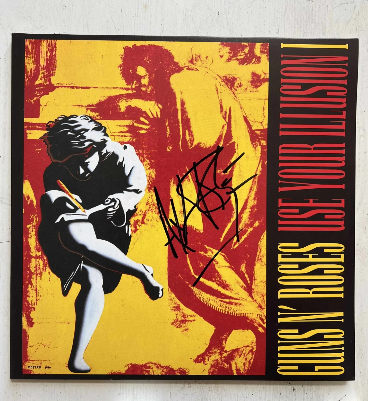 Guns N Roses Use Your Illusion I Axl Rose Signed Autograph Vinyl Record LP wCOA, image 4