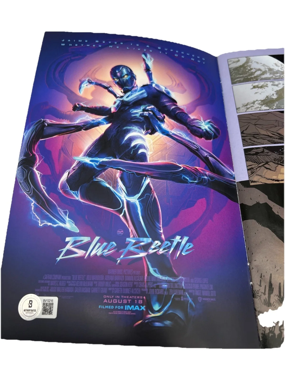 Xolo Mariduena — Xolo Mariduena Signed Blue Beetle Variant Comic Book w/Beckett COA BAS BV13216, image 3