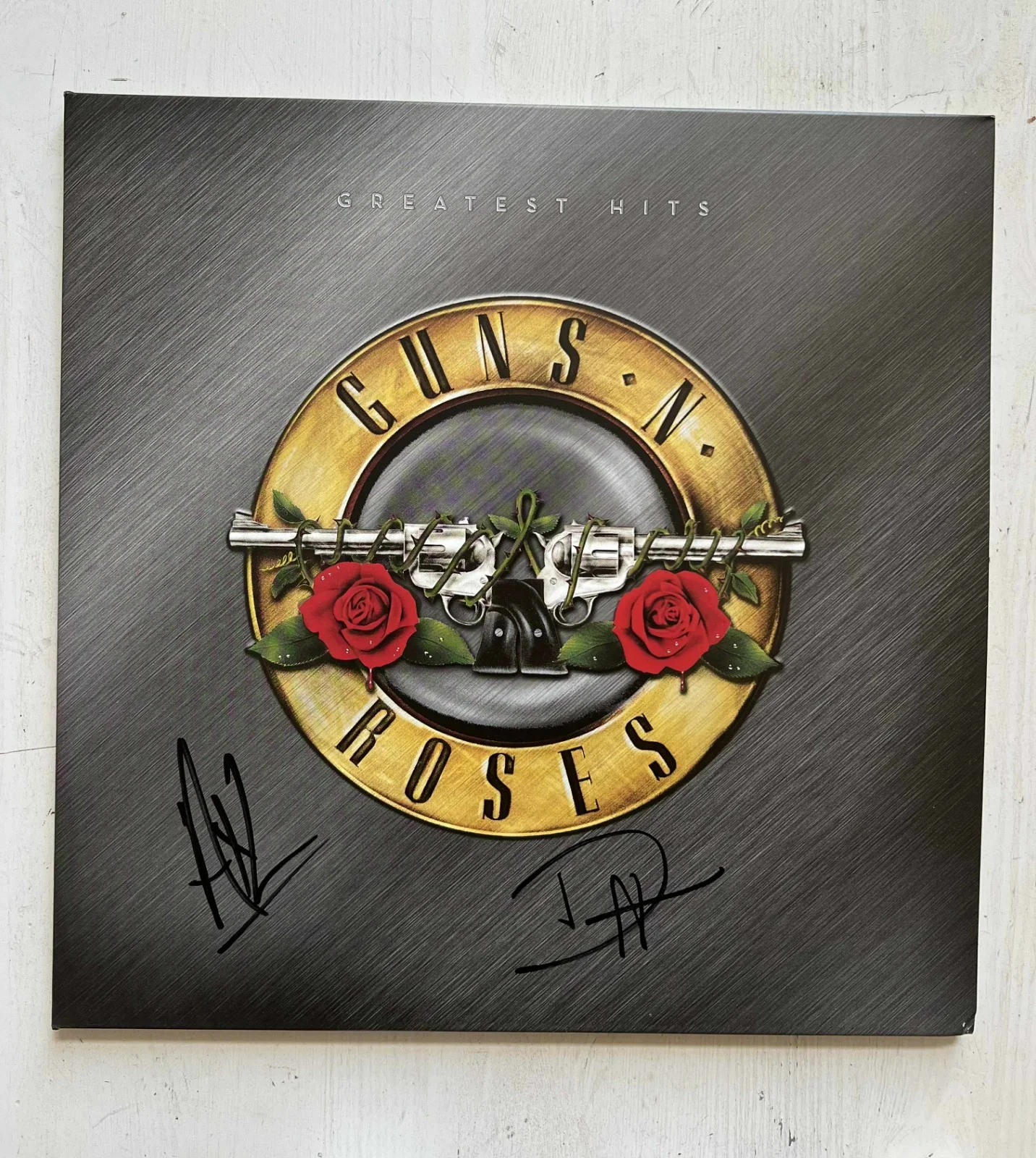 Guns N Roses Greatest Hits Axl Rose Duff Signed Autographed Vinyl Record LP wCOA, image 3