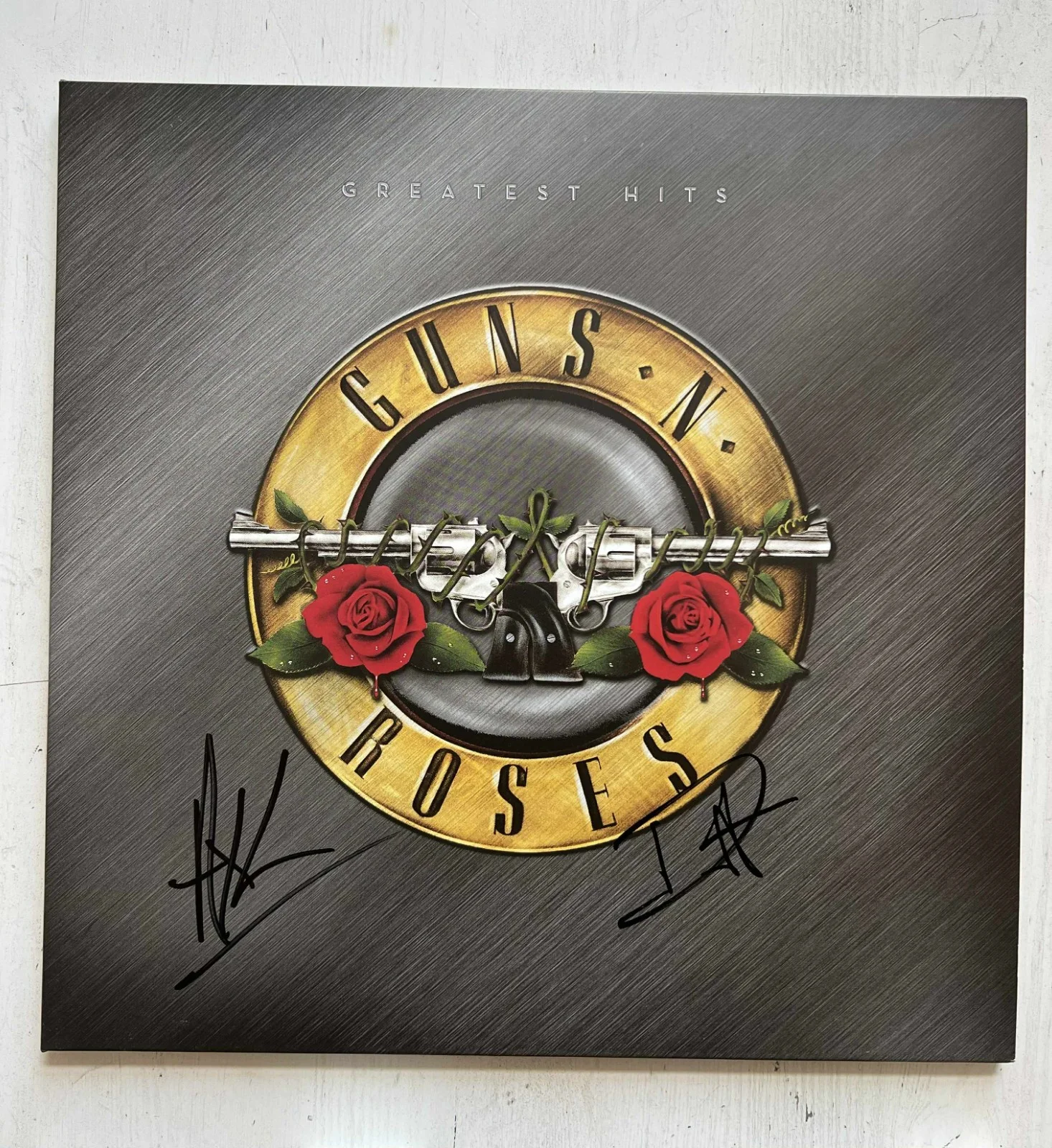 Guns N Roses Greatest Hits Axl Rose Duff Signed Autographed Vinyl Record LP wCOA, изображение 3