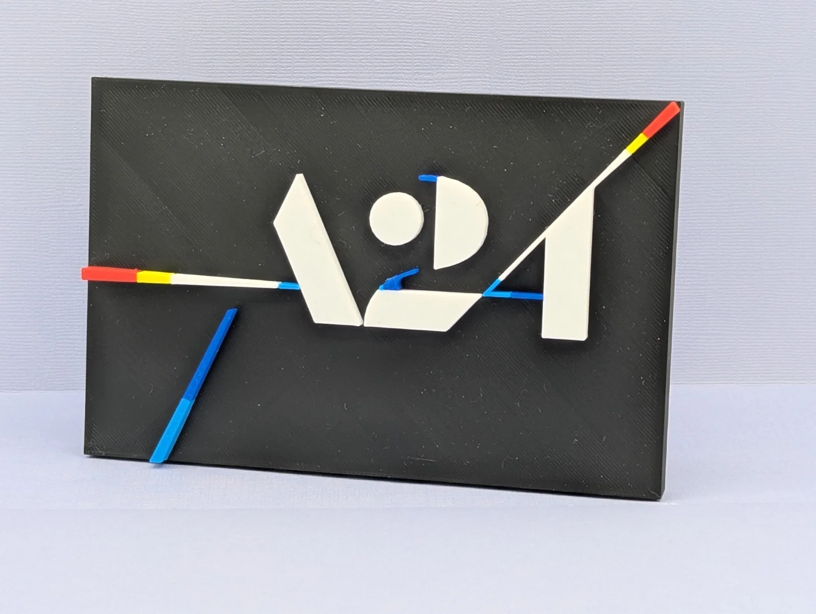 A24 (v2) - Movie studio logo - 3D printed 200mm wide. Desk, Door or Wall art, изображение 3