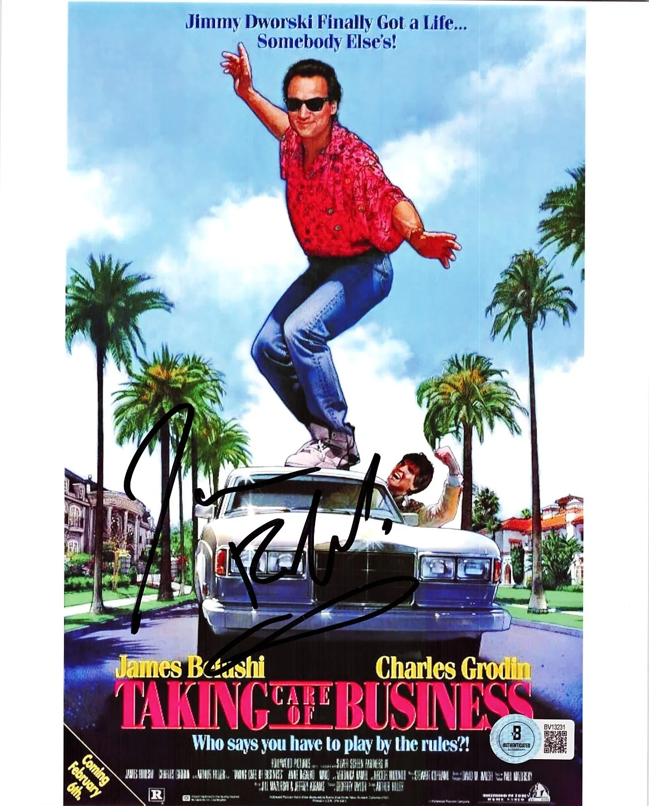Jim Belushi — Jim Belushi Signed Taking Care of Business 8x10 Photo w/Beckett BAS COA BV13231
