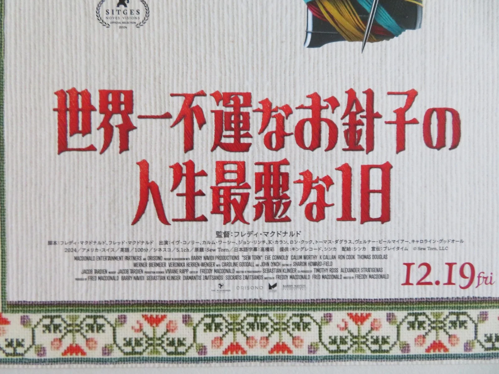 SEW TORN JAPANESE CHIRASHI (B5) POSTER EVE CONNOLLY CALUM WORTHY 2024, изображение 2