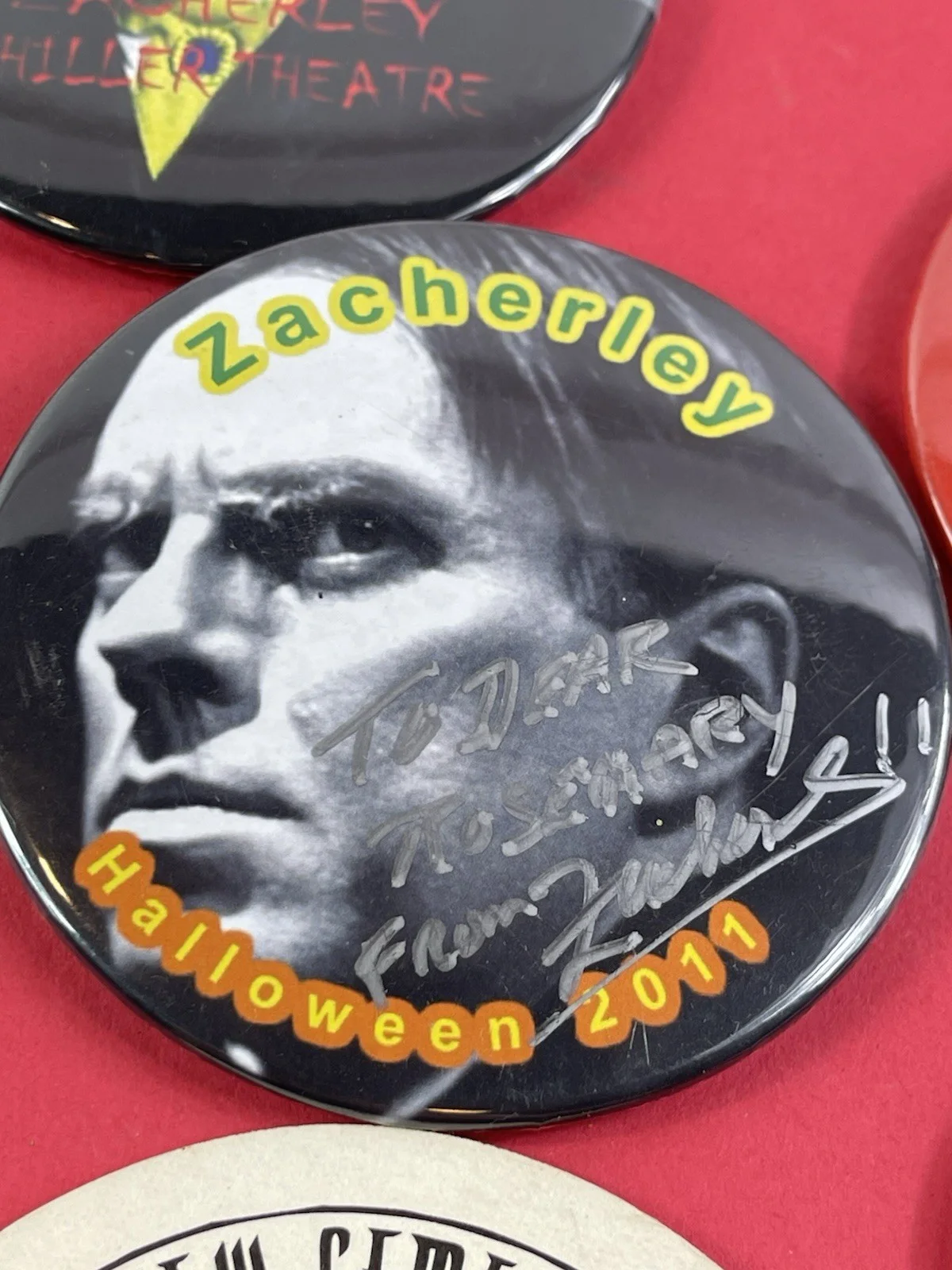 Zacherley — John Zacherley Horror TV Host RadioChiller Theatre Channel 73 Pinback Lot, изображение 4