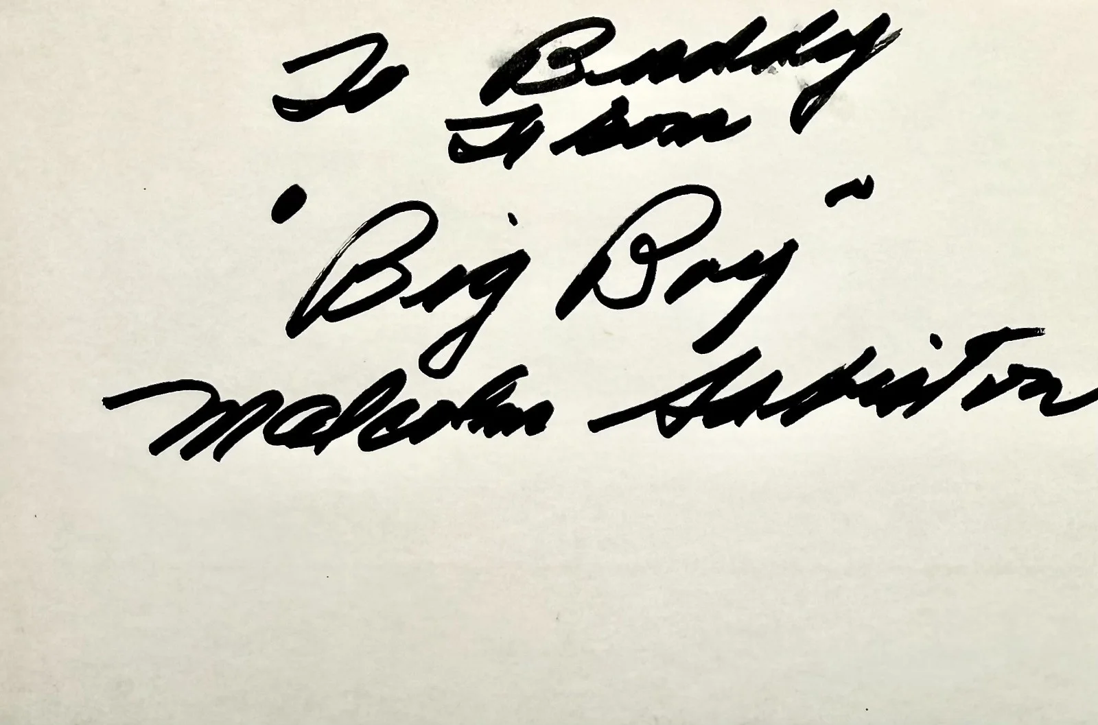 Malcolm Sebastian/ Malcolm W. Sabiston — BIG BOY MALCOLM SABISTON/ SEBASTIAN Signed Autograph 4x6 INDEX CARD CHILD ACTOR, изображение 4