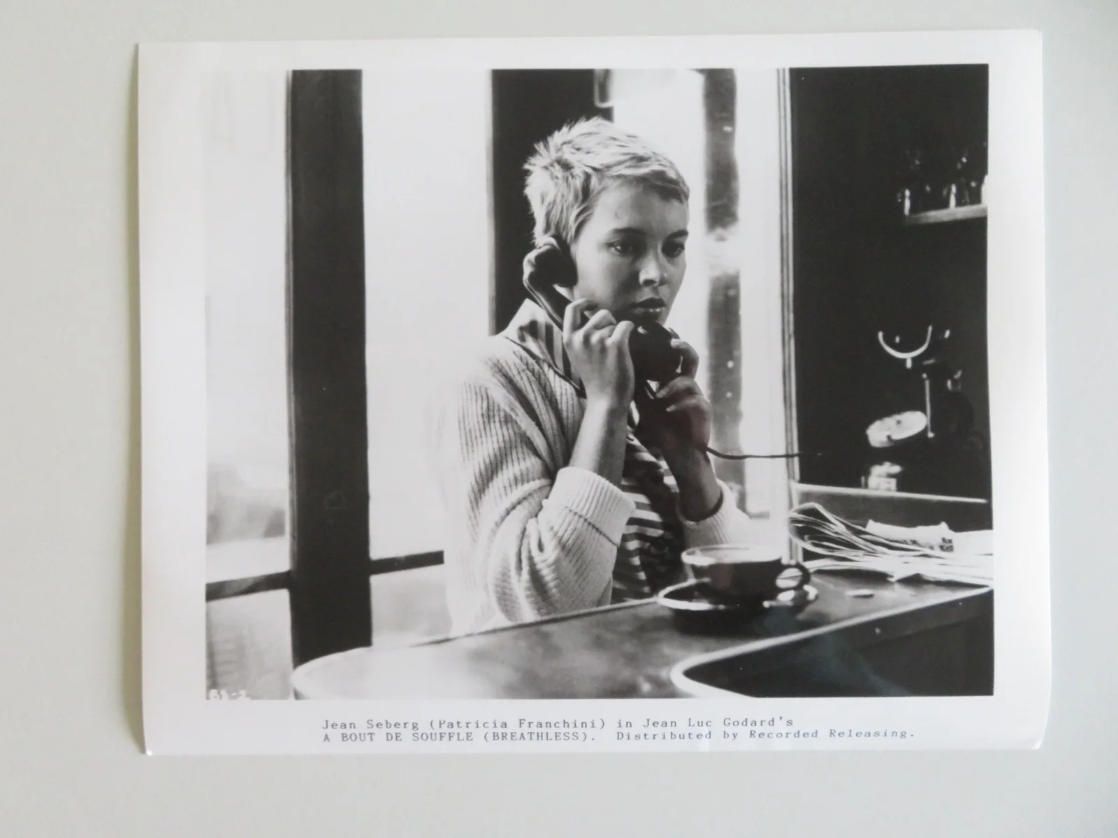 BREATHLESS MOVIE STILL PHOTO LOT OF 5 JEAN SEBERG JEAN PAUL BELMONDO, изображение 3