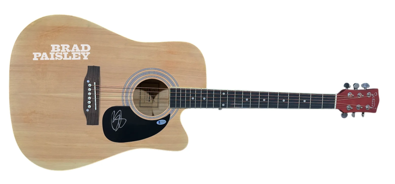 Brad Paisley Signed Acoustic Guitar Full Size Autograph Country Star Beckett COA, изображение 2