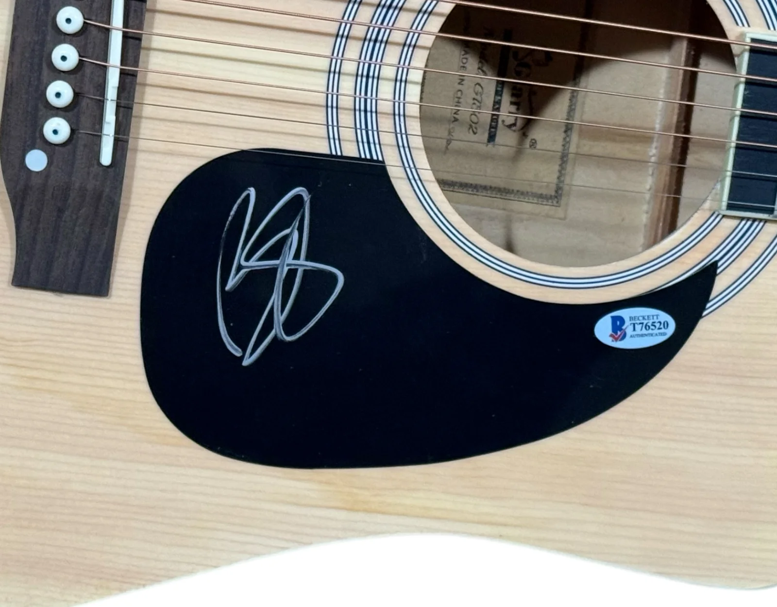 Brad Paisley Signed Acoustic Guitar Full Size Autograph Country Star Beckett COA, изображение 3