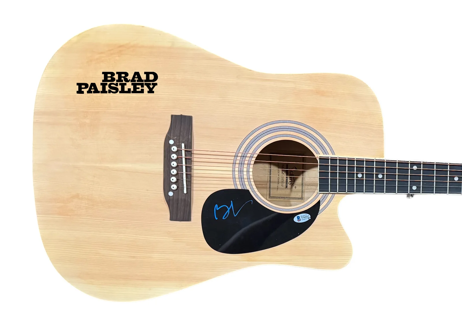 Brad Paisley Signed Acoustic Guitar Full Size Autograph Country Star Beckett COA, изображение 5