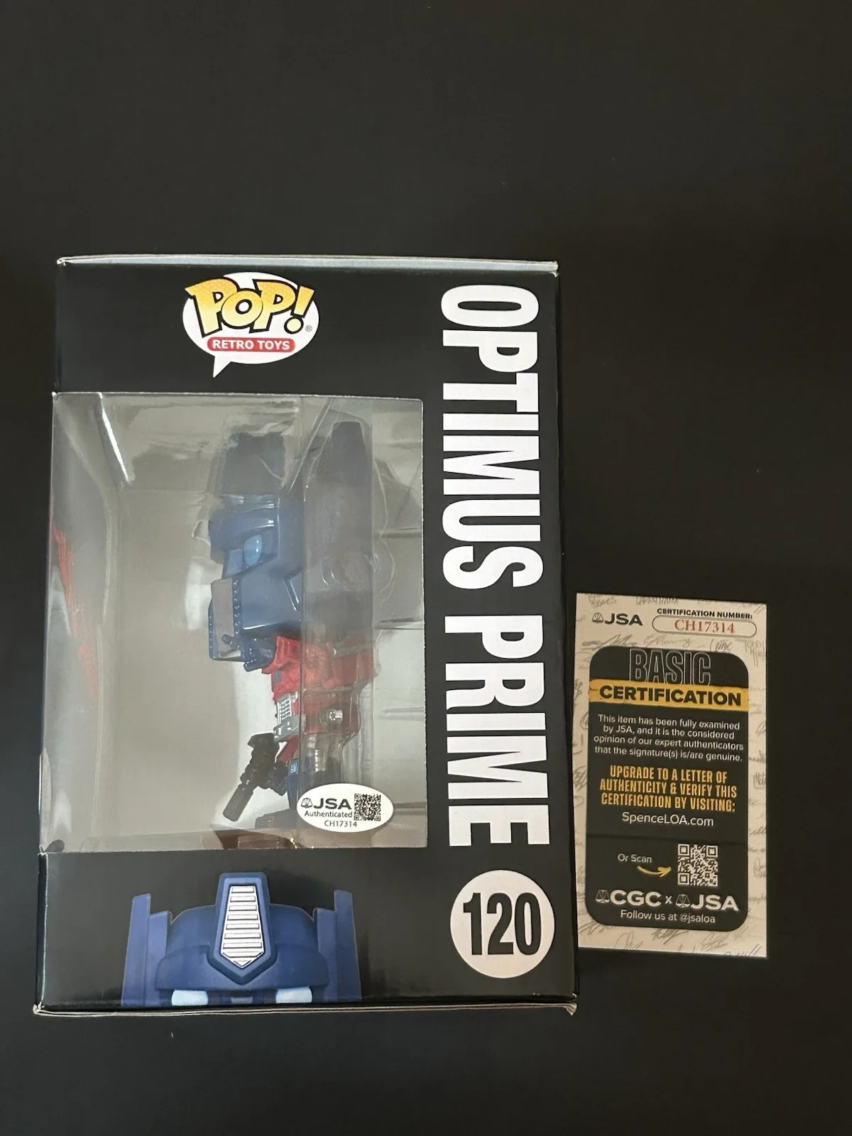 PETER CULLEN — PETER CULLEN Signed Transformers OPTIMUS PRIME 120 Funko Pop JSA COA, image 2
