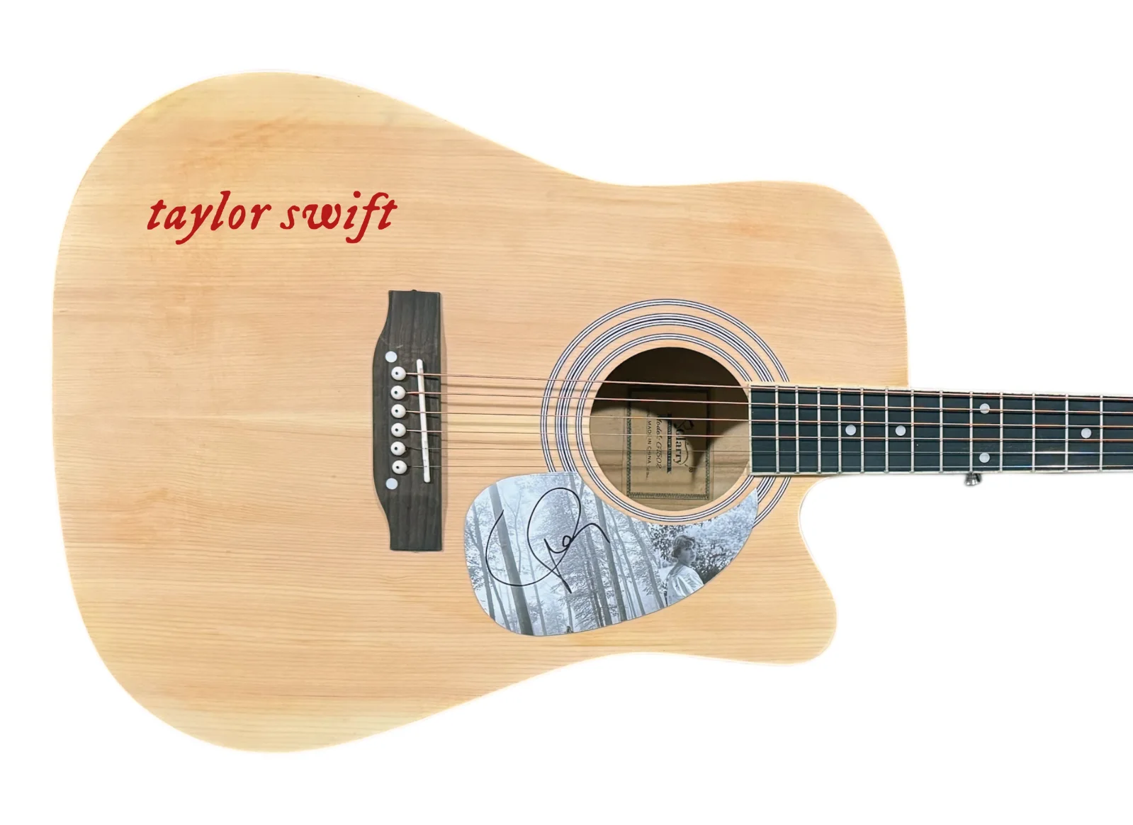 Taylor Swift Signed Autograph Full Size Acoustic Guitar Folklore 1989 TTPD ACOA, image 2