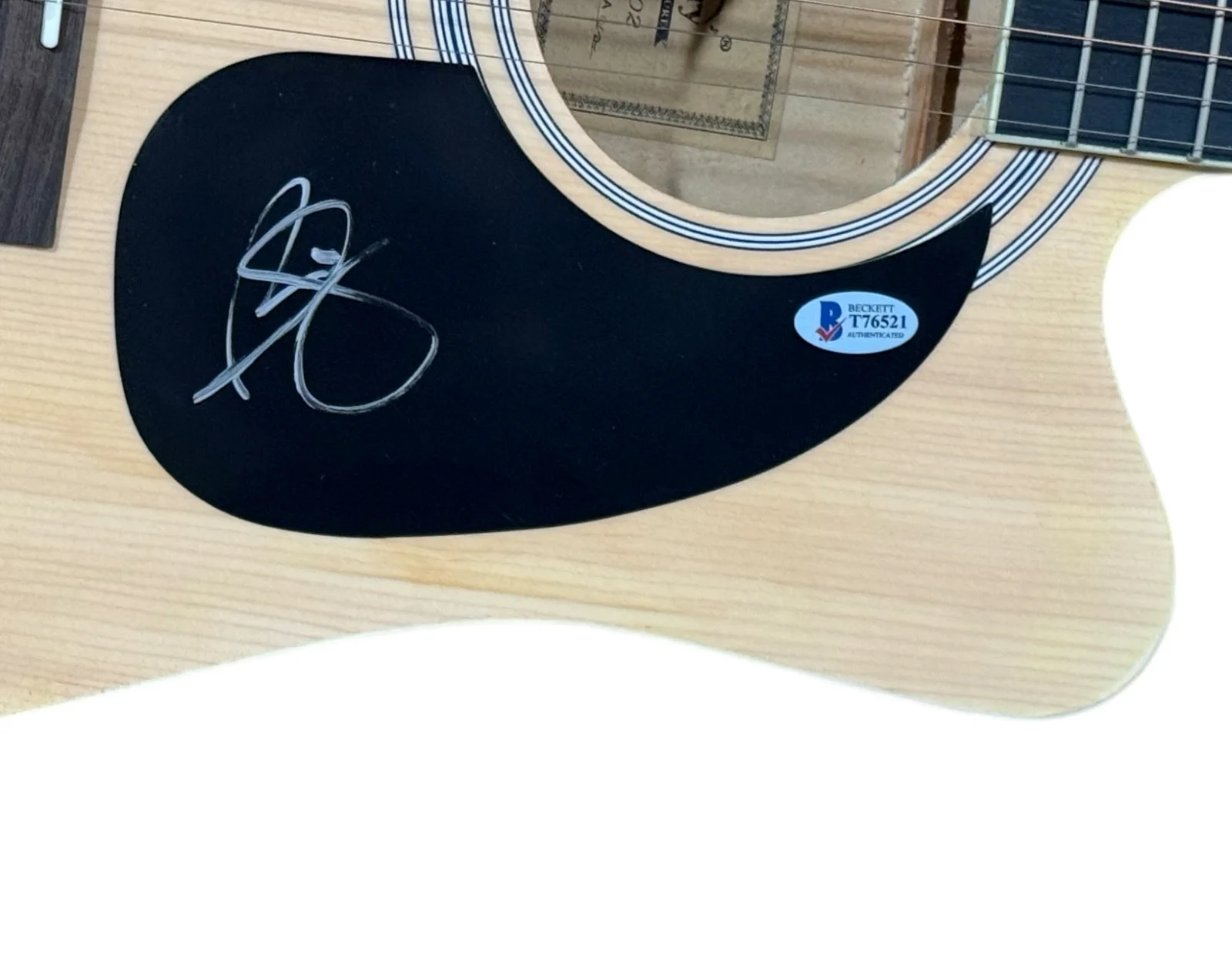 Brad Paisley Signed Acoustic Guitar Full Size Autograph Country Star Beckett COA, изображение 3