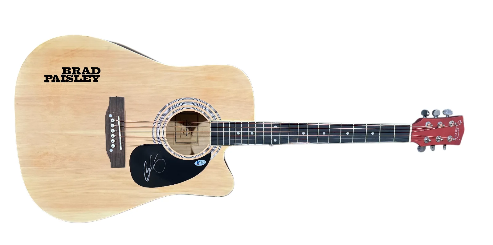 Brad Paisley Signed Acoustic Guitar Full Size Autograph Country Star Beckett COA, image 2