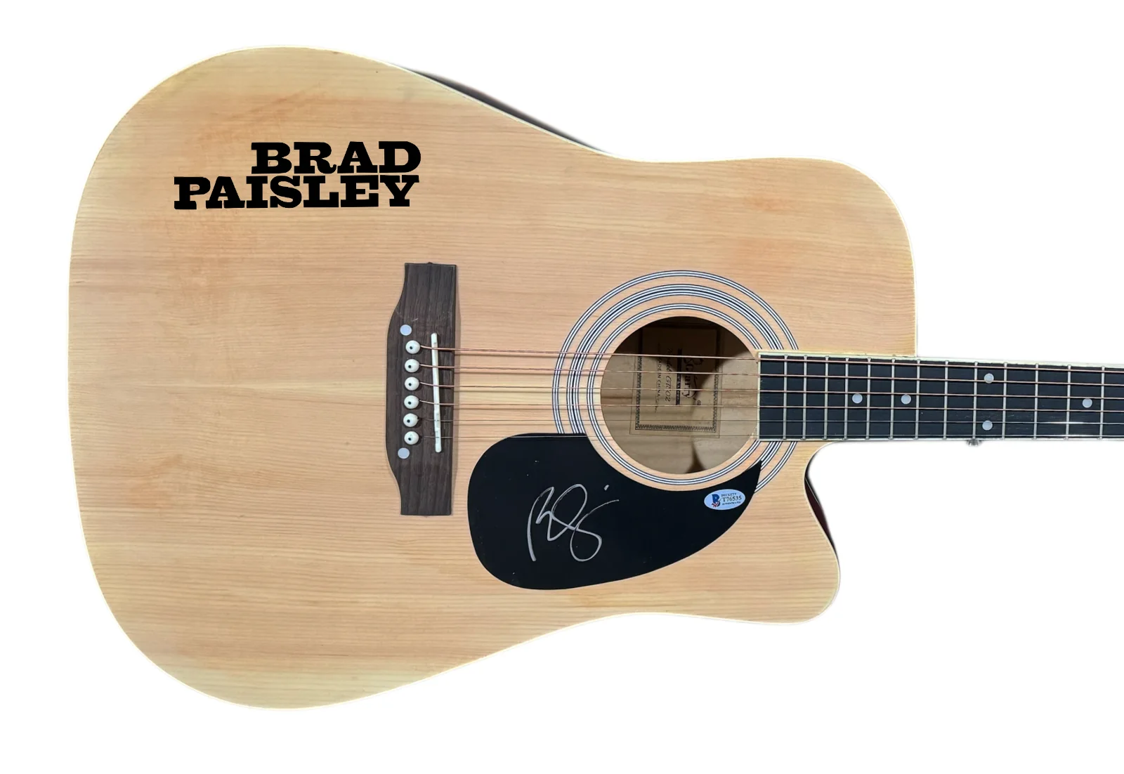 Brad Paisley Signed Acoustic Guitar Full Size Autograph Country Star Beckett COA, изображение 2