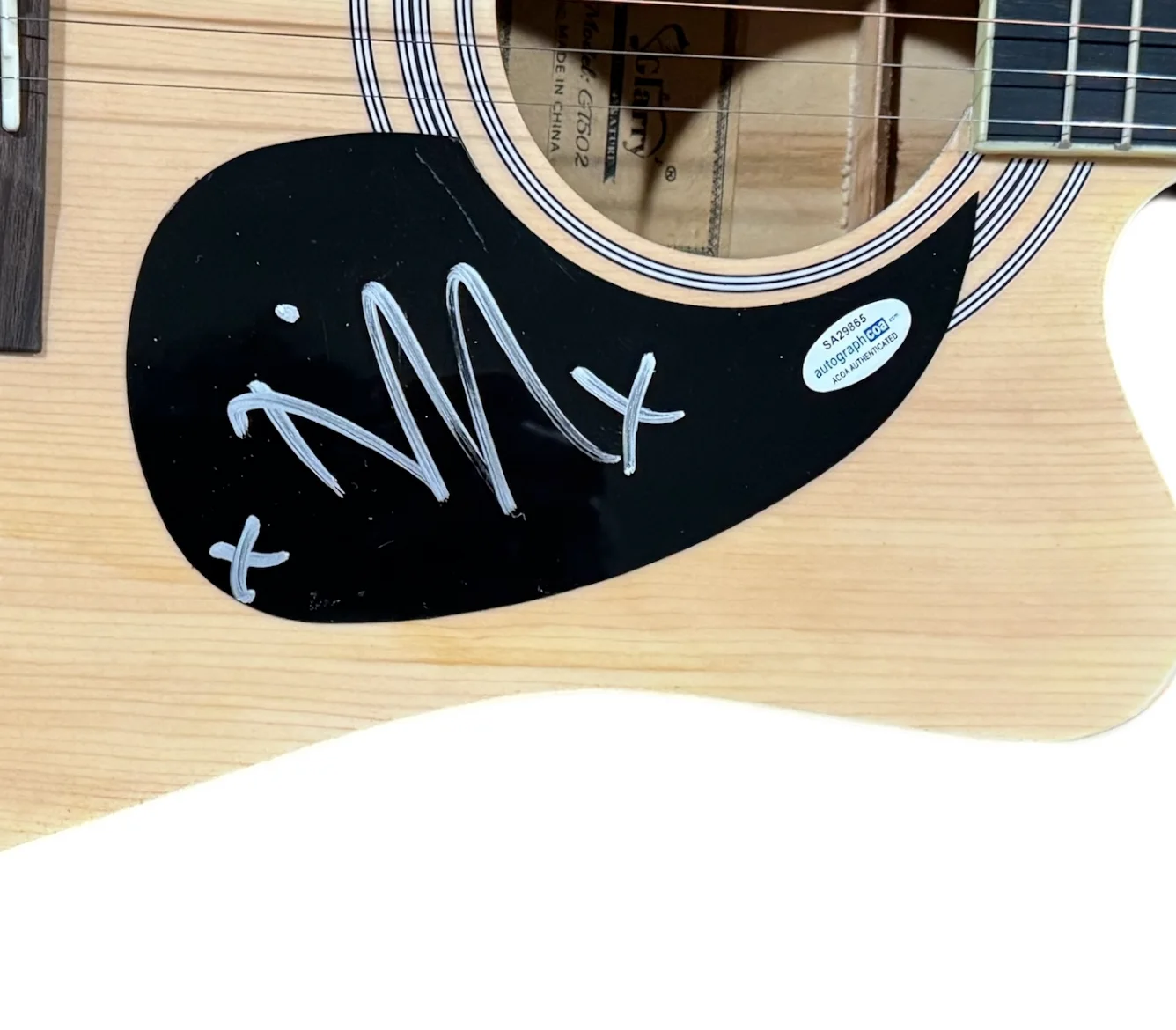 RISE AGAINST Tim McIlrath Signed Autograph Full Size Acoustic Guitar ACOA COA, изображение 3