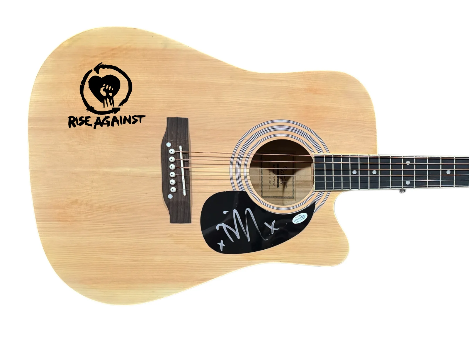 RISE AGAINST Tim McIlrath Signed Autograph Full Size Acoustic Guitar ACOA COA, изображение 4