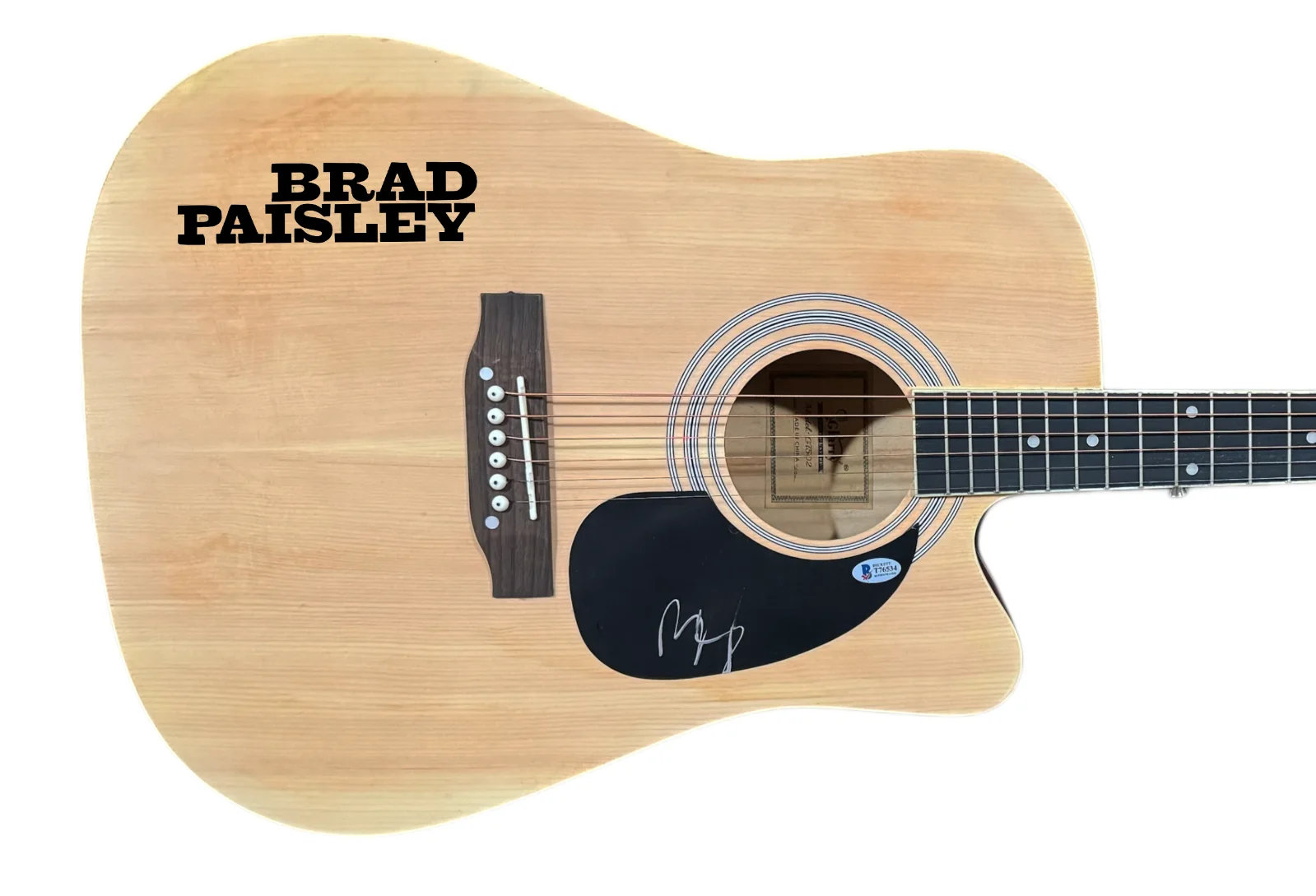 Brad Paisley Signed Acoustic Guitar Full Size Autograph Country Star Beckett COA, изображение 2