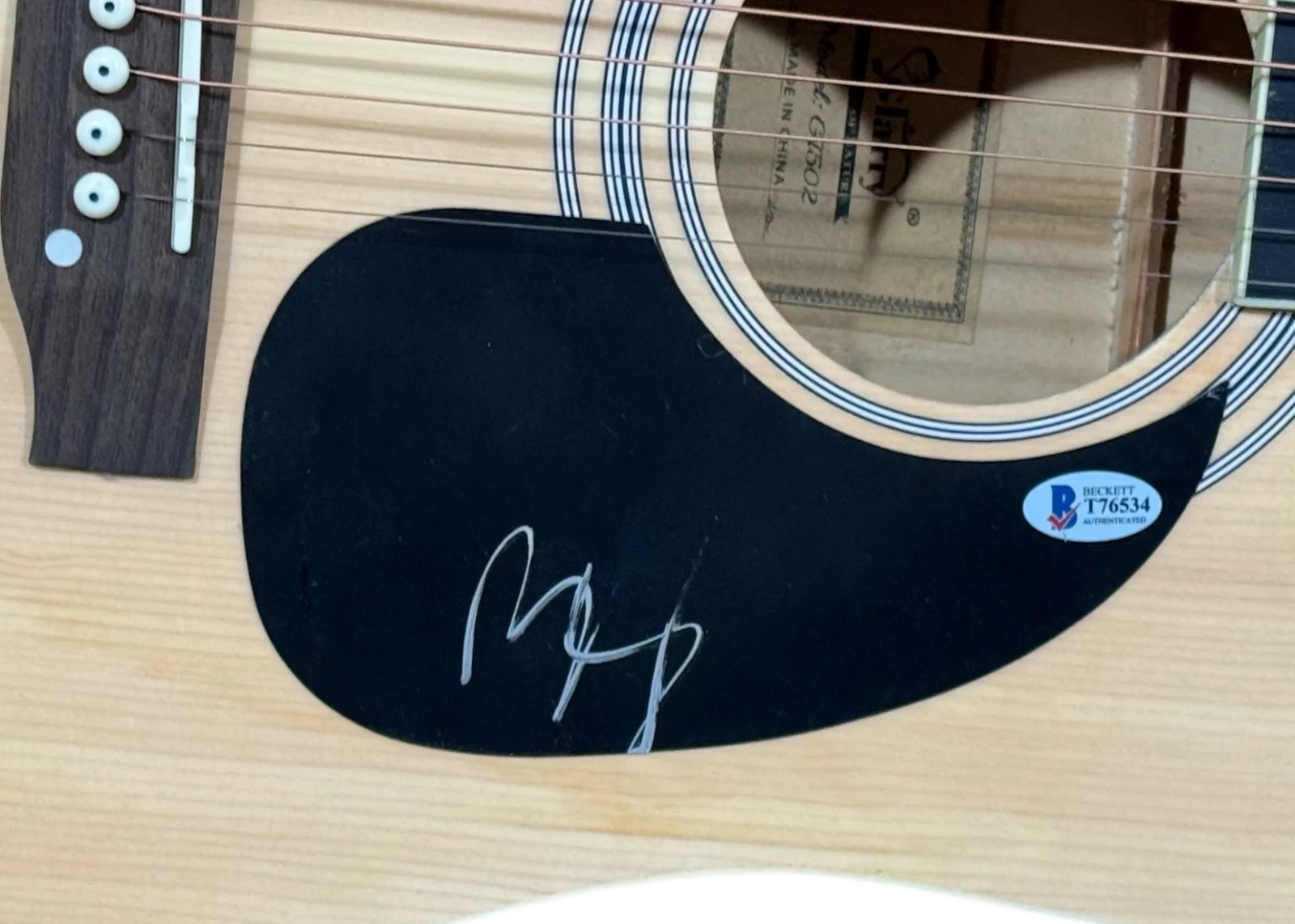 Brad Paisley Signed Acoustic Guitar Full Size Autograph Country Star Beckett COA, изображение 3