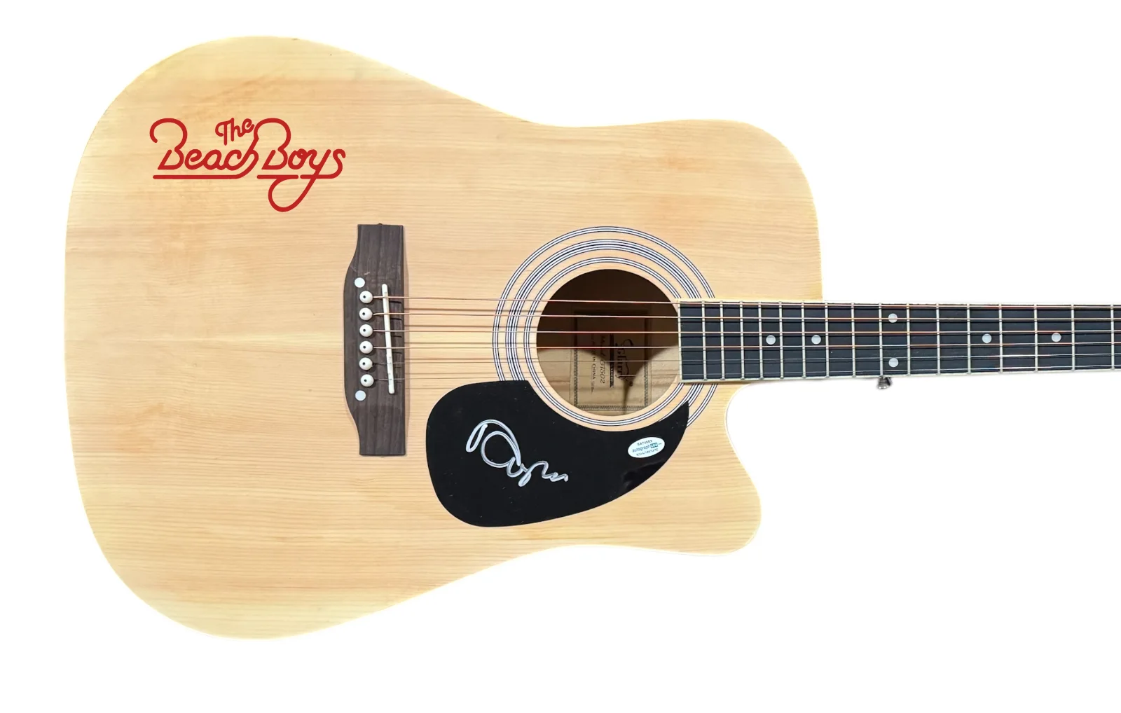 David Marks "The Beach Boys" Signed Autograph Full Size Acoustic Guitar ACOA COA, image 5