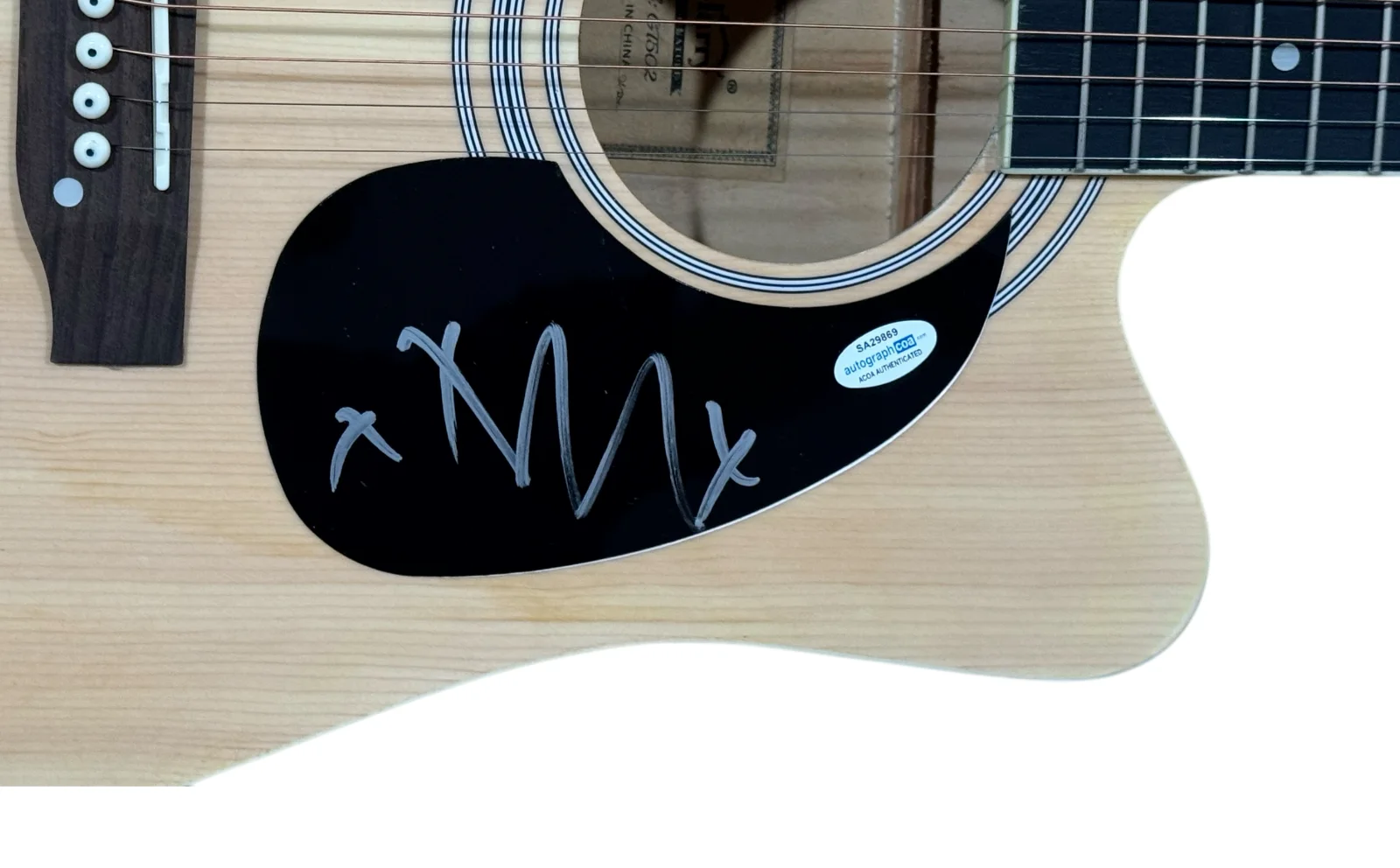 RISE AGAINST Tim McIlrath Signed Autograph Full Size Acoustic Guitar ACOA COA, изображение 3