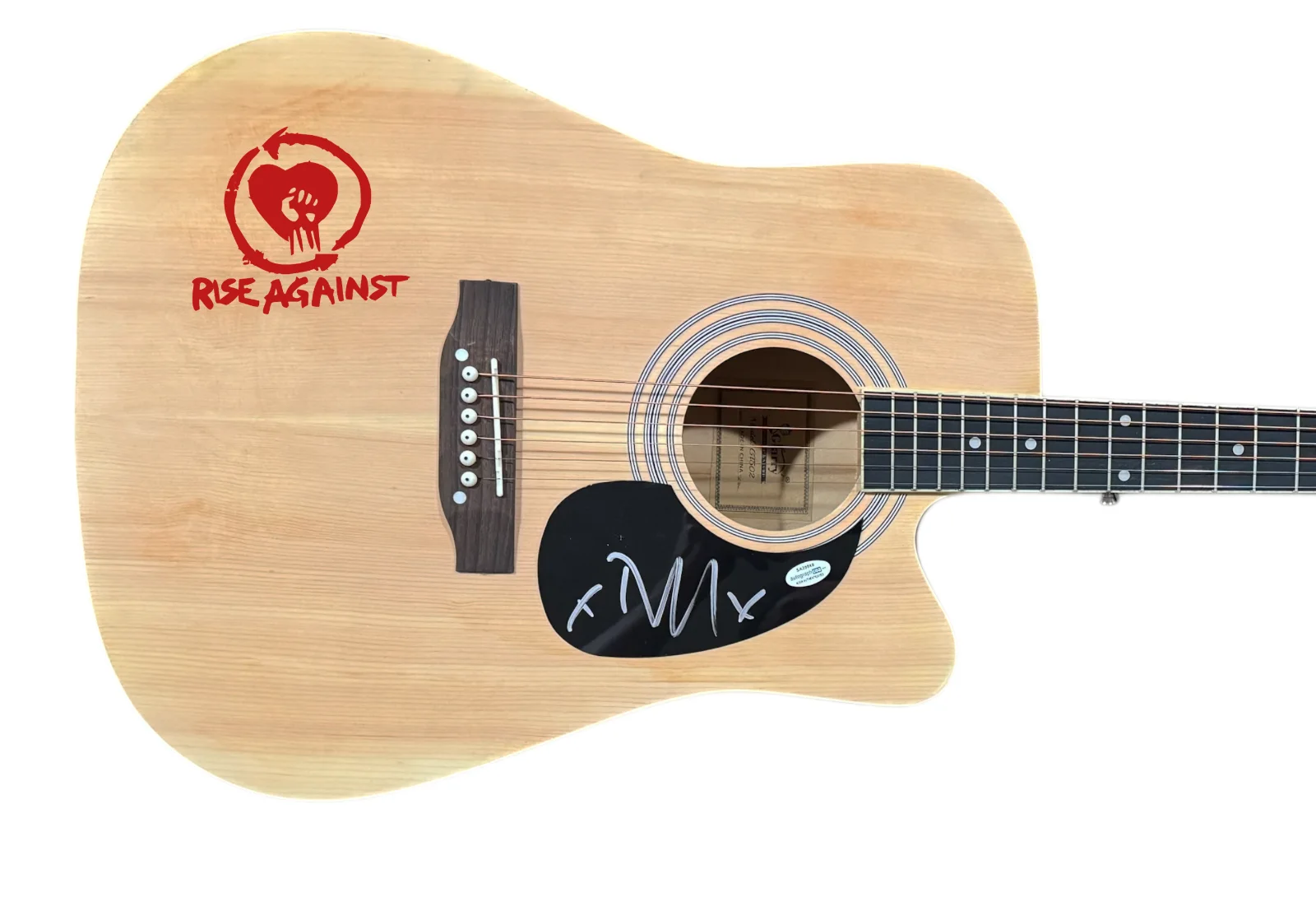 RISE AGAINST Tim McIlrath Signed Autograph Full Size Acoustic Guitar ACOA COA, изображение 4