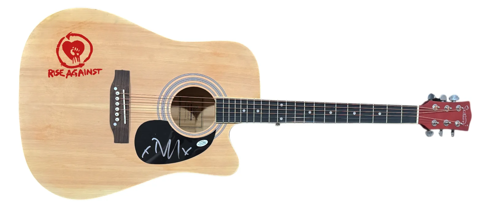 RISE AGAINST Tim McIlrath Signed Autograph Full Size Acoustic Guitar ACOA COA, изображение 5