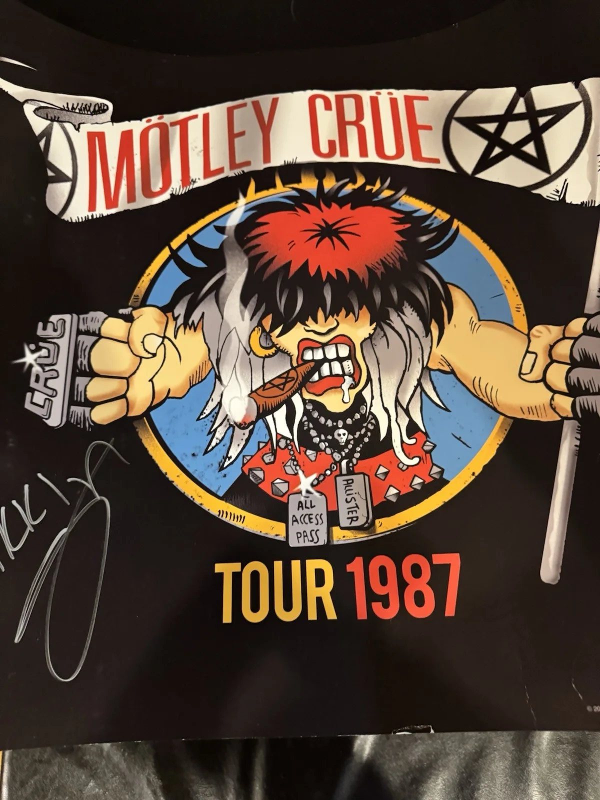 Motley Crue Nikki Sixx Signed Limited Edition 24X24 Art Print #194/500 COA Rare, изображение 2