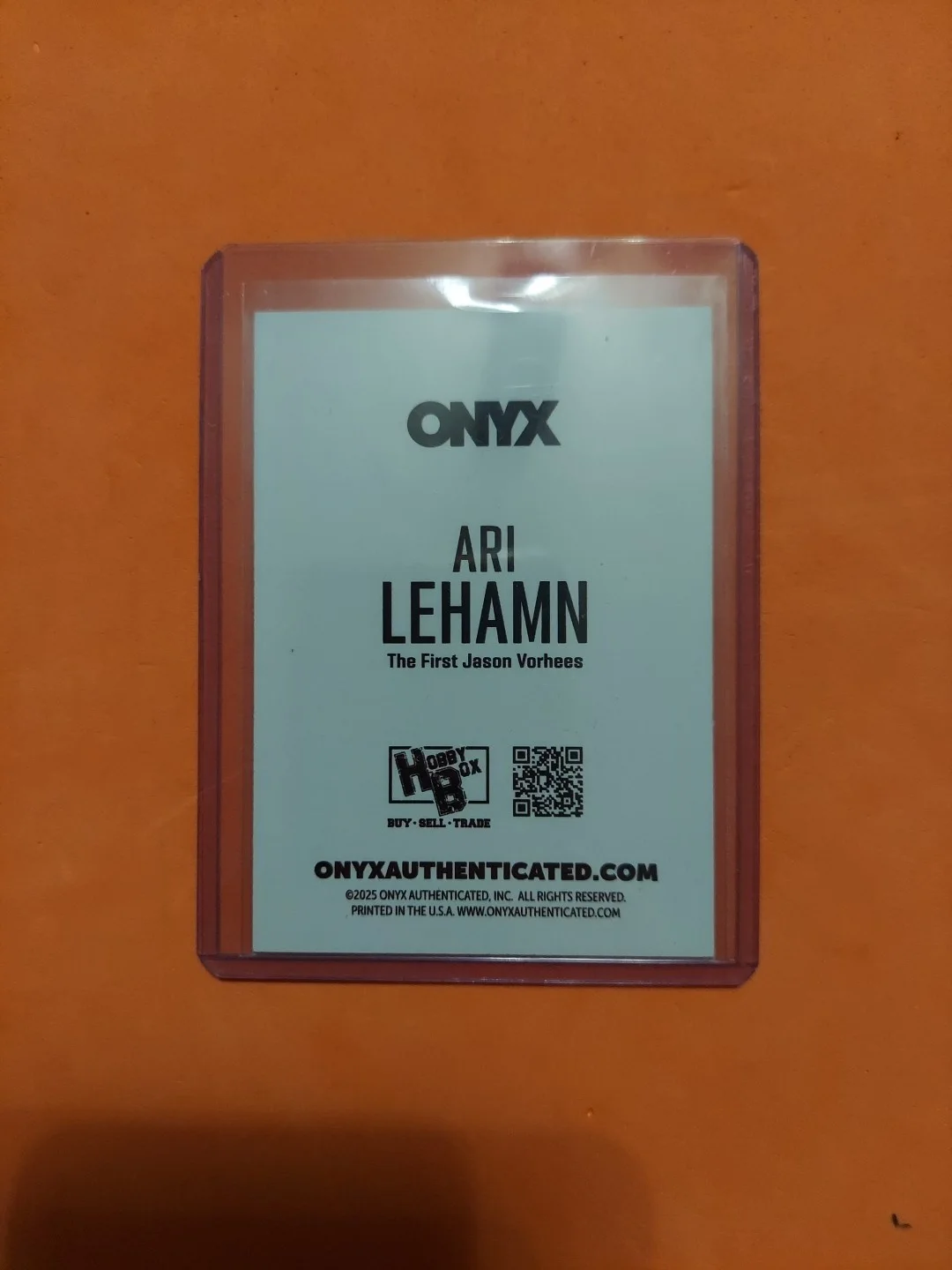 Ari Lehman — Onyx 2025 Ari Lehman Autograph The First Jason Vorhees 2025 Red Ink SP Auto, image 2