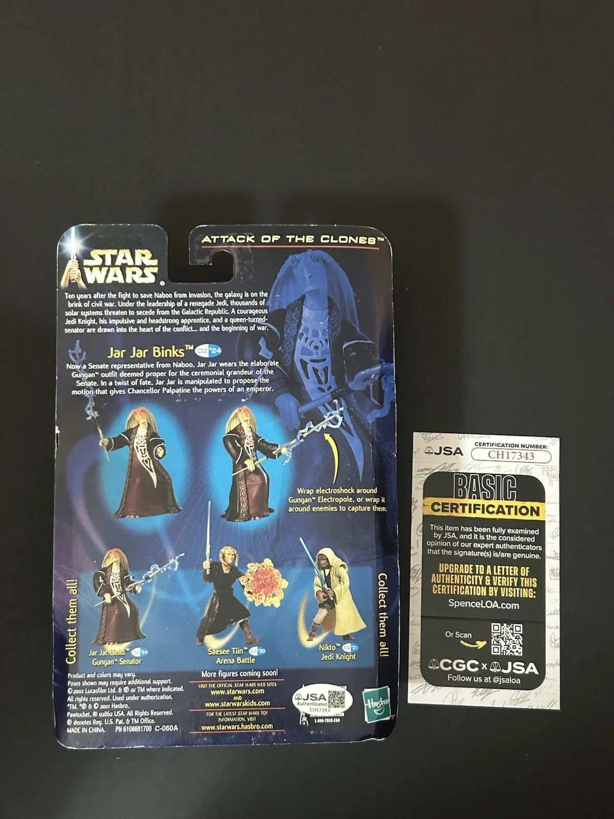 Star Wars Ahmed Best Signed ATTACK OF THE CLONES JAR JAR BINKS JSA COA, изображение 2
