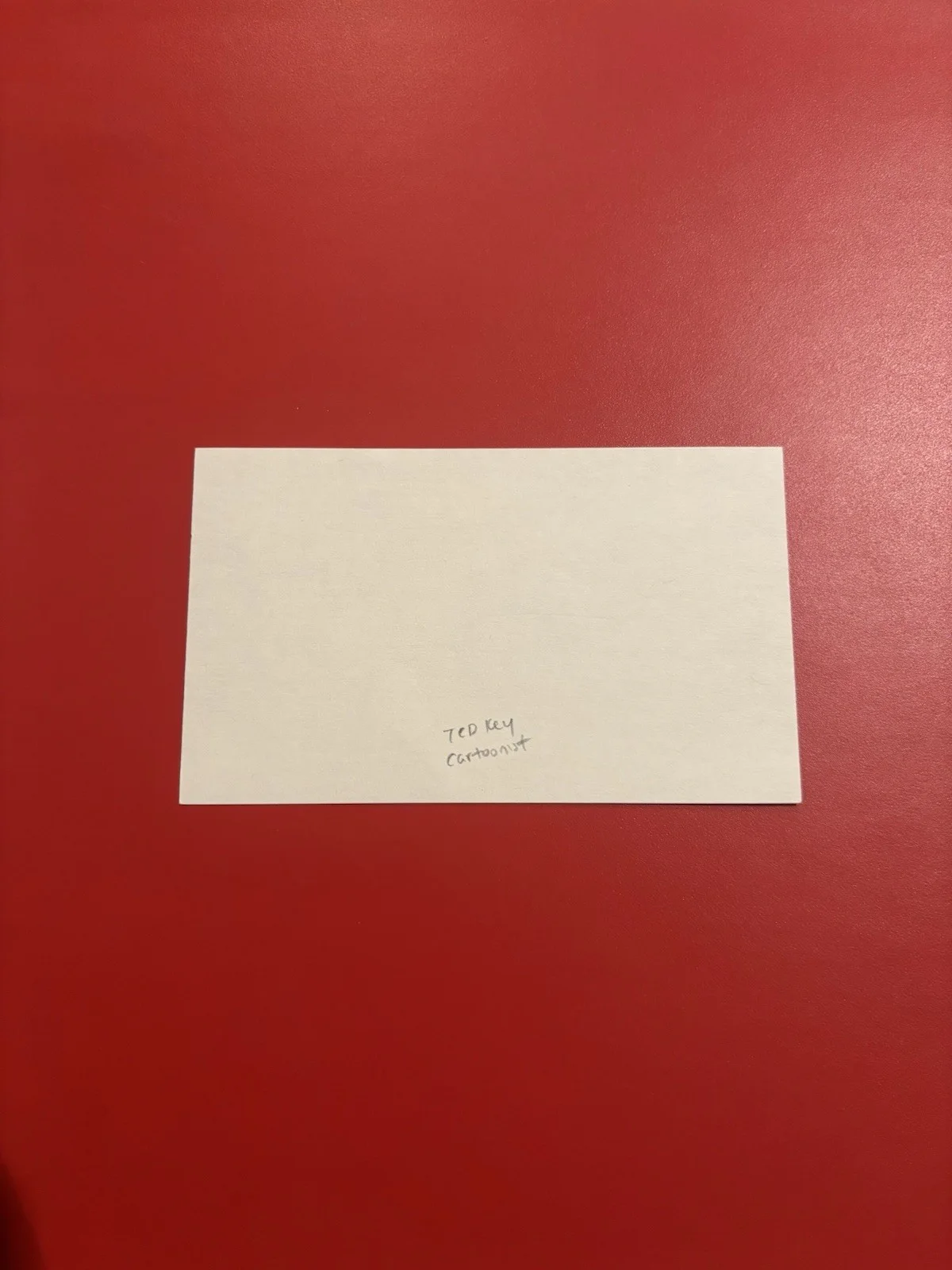 Ted Key — Ted Key Signed 3x5 Index Cartoonist Hazel Sketch, image 2
