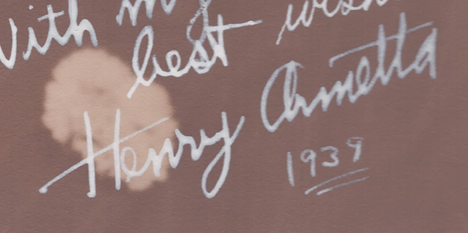 Henry Armetta — HENRY ARMETTA - AUTOGRAPHED INSCRIBED PHOTOGRAPH 1939, image 2
