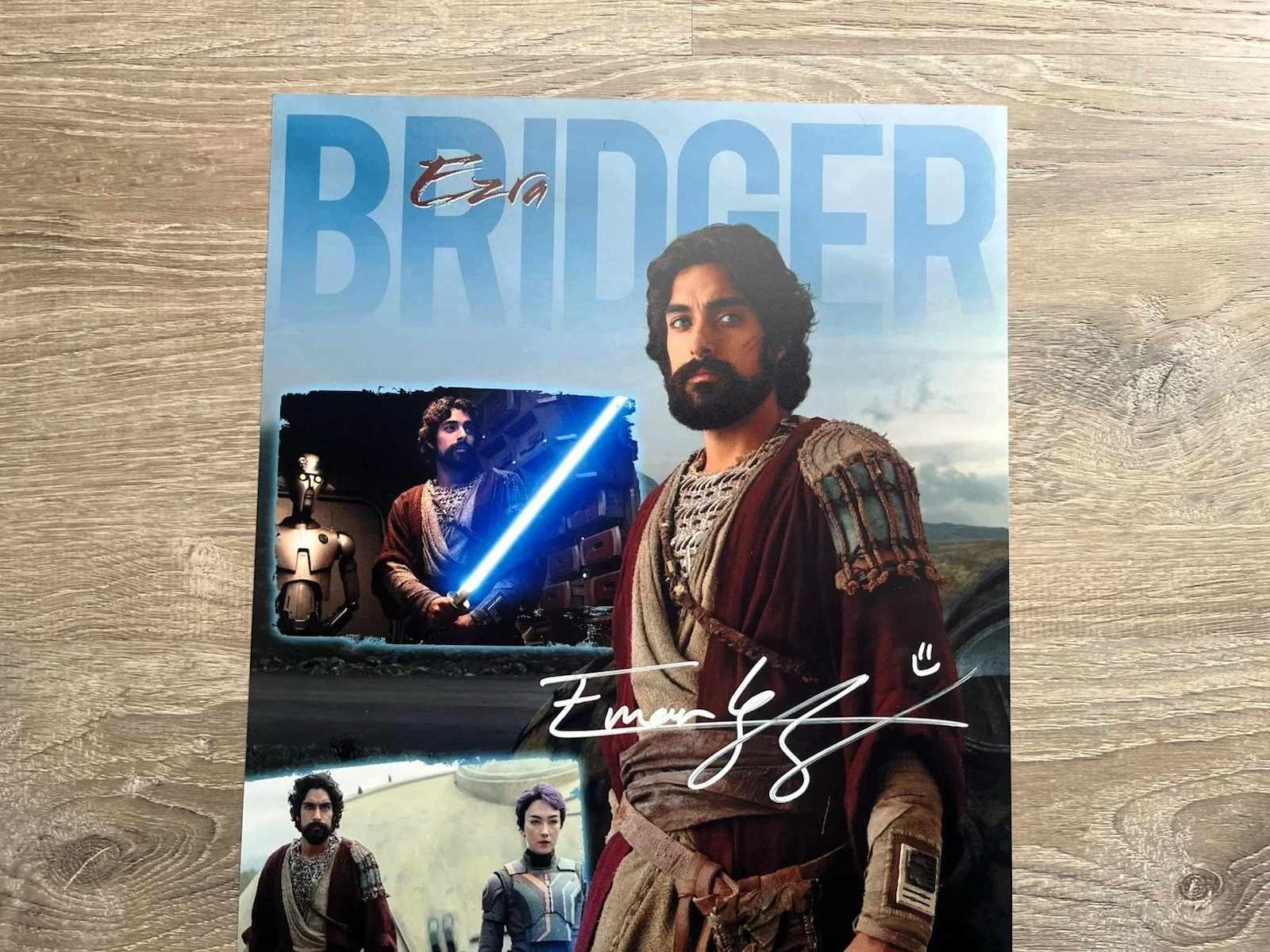 Eman Esfandi — Eman Esfandi Signed Ezra Bridger 11x17 Photo JSA COA AHSOKA Tano Star Wars, изображение 3
