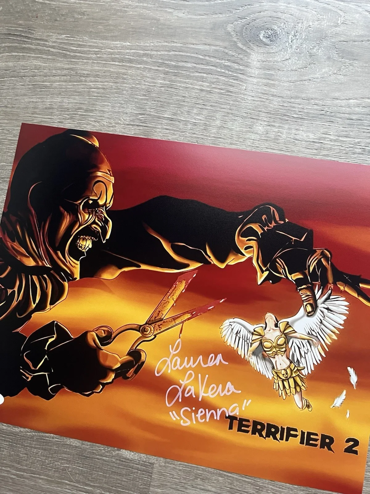Lauren LaVera — Lauren LaVera Signed Terrifier 2 11x14 Photo JSA COA Sienna Art The Clown Horror, изображение 5