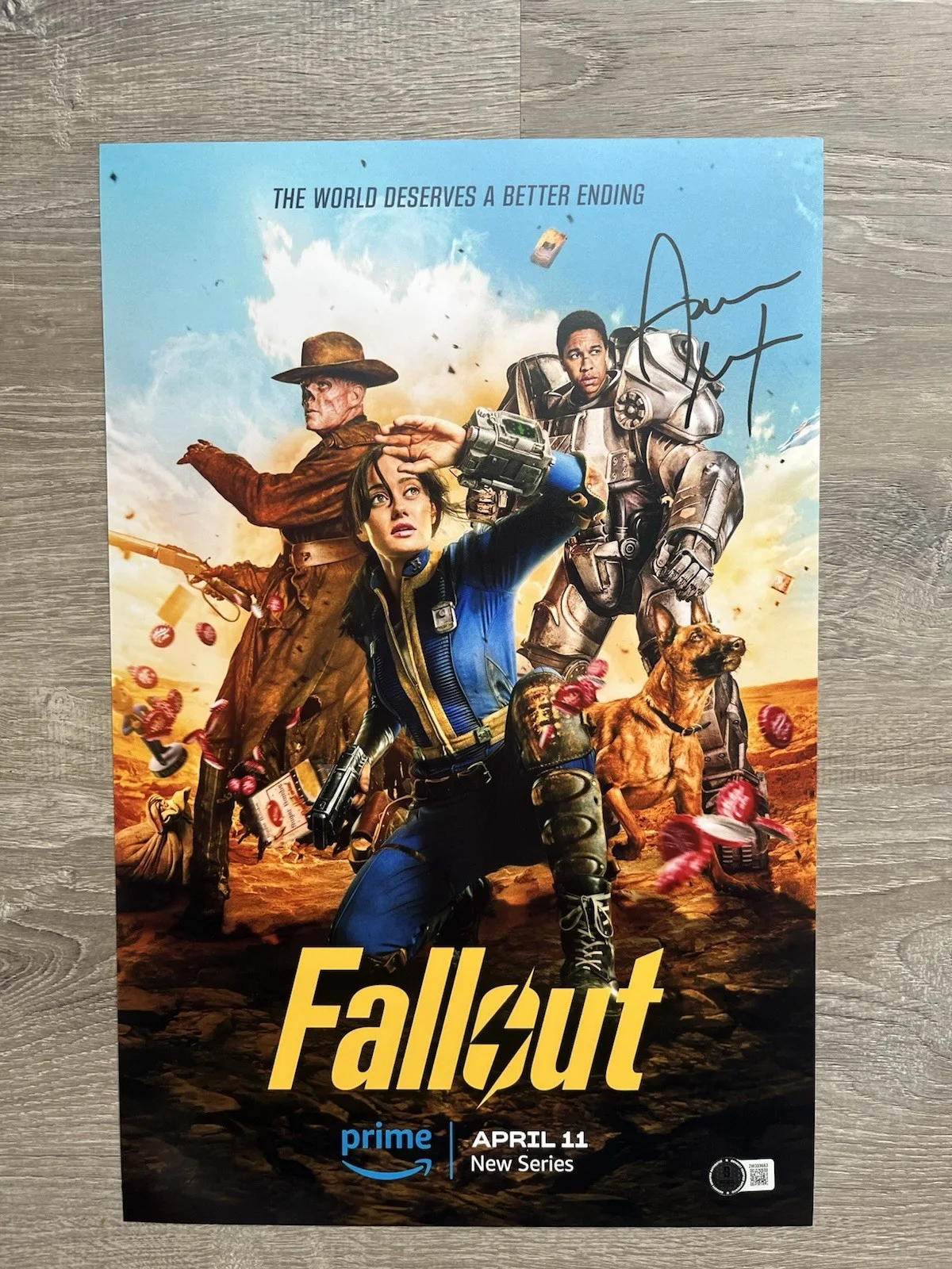 Aaron Moten — Aaron Moten Signed Fallout 11x17 Photo Beckett COA Maximus, image 2
