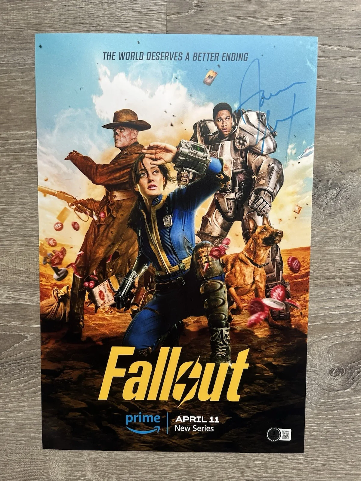 Aaron Moten — Aaron Moten Signed Fallout 11x17 Photo Beckett COA Maximus, изображение 2