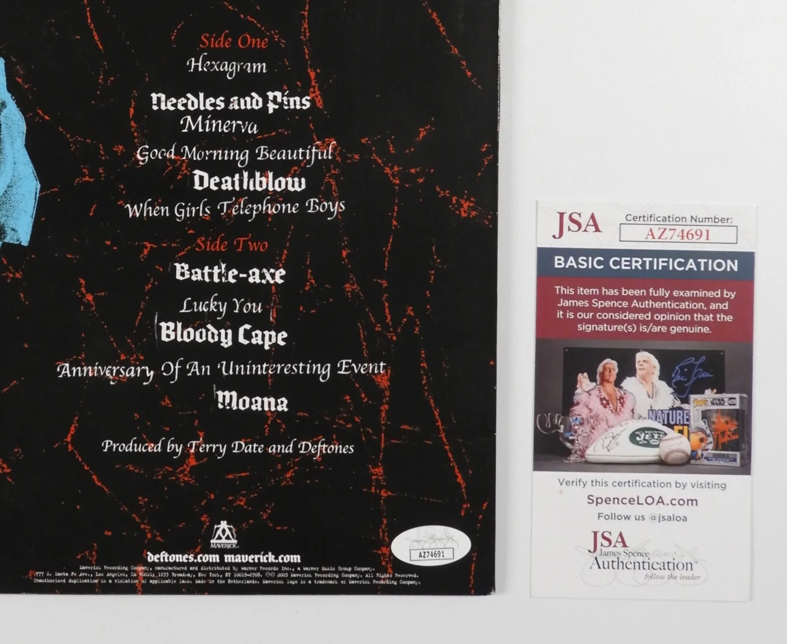 Deftones JSA Autograph Signed Album Vinyl Record, image 3