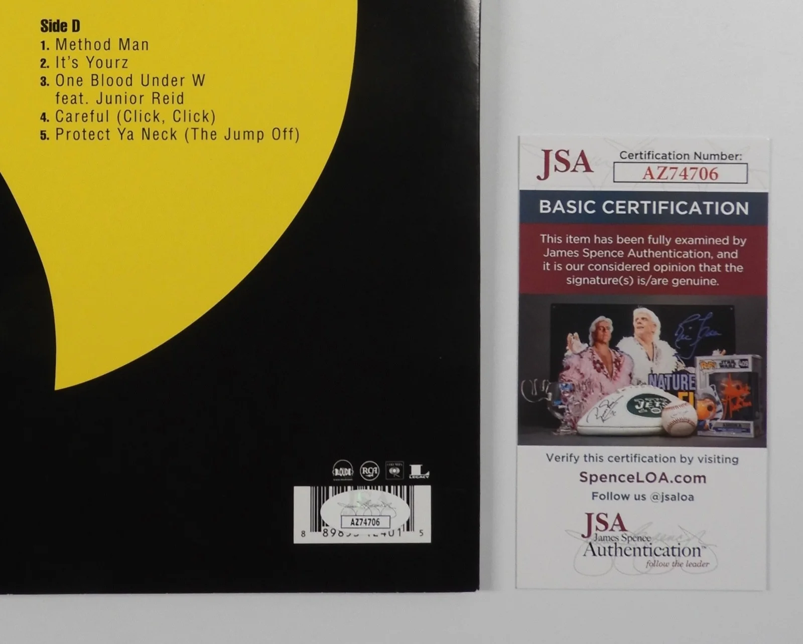 Wu-Tang Clan JSA Autograph Signed Album Vinyl Record The Essential, изображение 3
