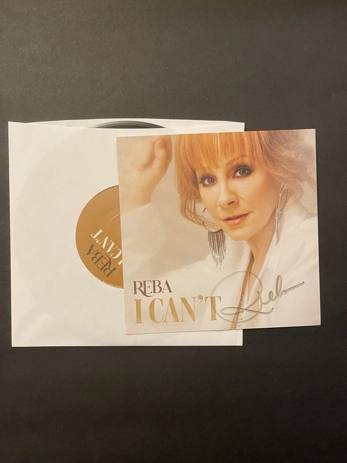 REBA MCENTIRE-SIGNED INSERT & “I CAN’T 7INCH VINYL SINGLE-NEW SEALED, изображение 3