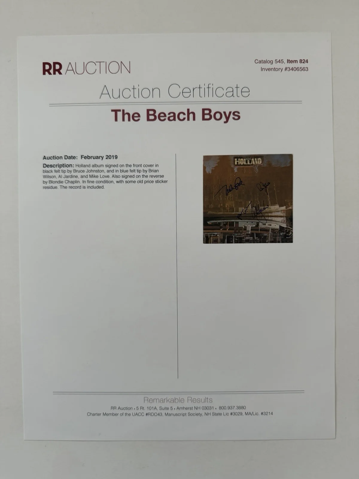 The Beach Boys Holland Signed Autograph Album Brian Wilson Love Jardine Chaplin, изображение 5