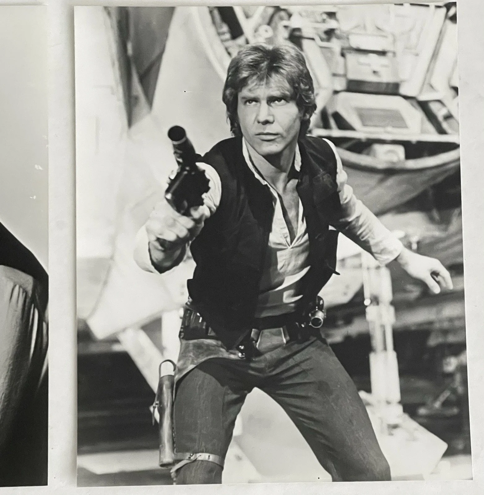 Lot of 3 Star Wars Han Solo Harrison Ford 10 X 8 Black & White Photographs, изображение 2